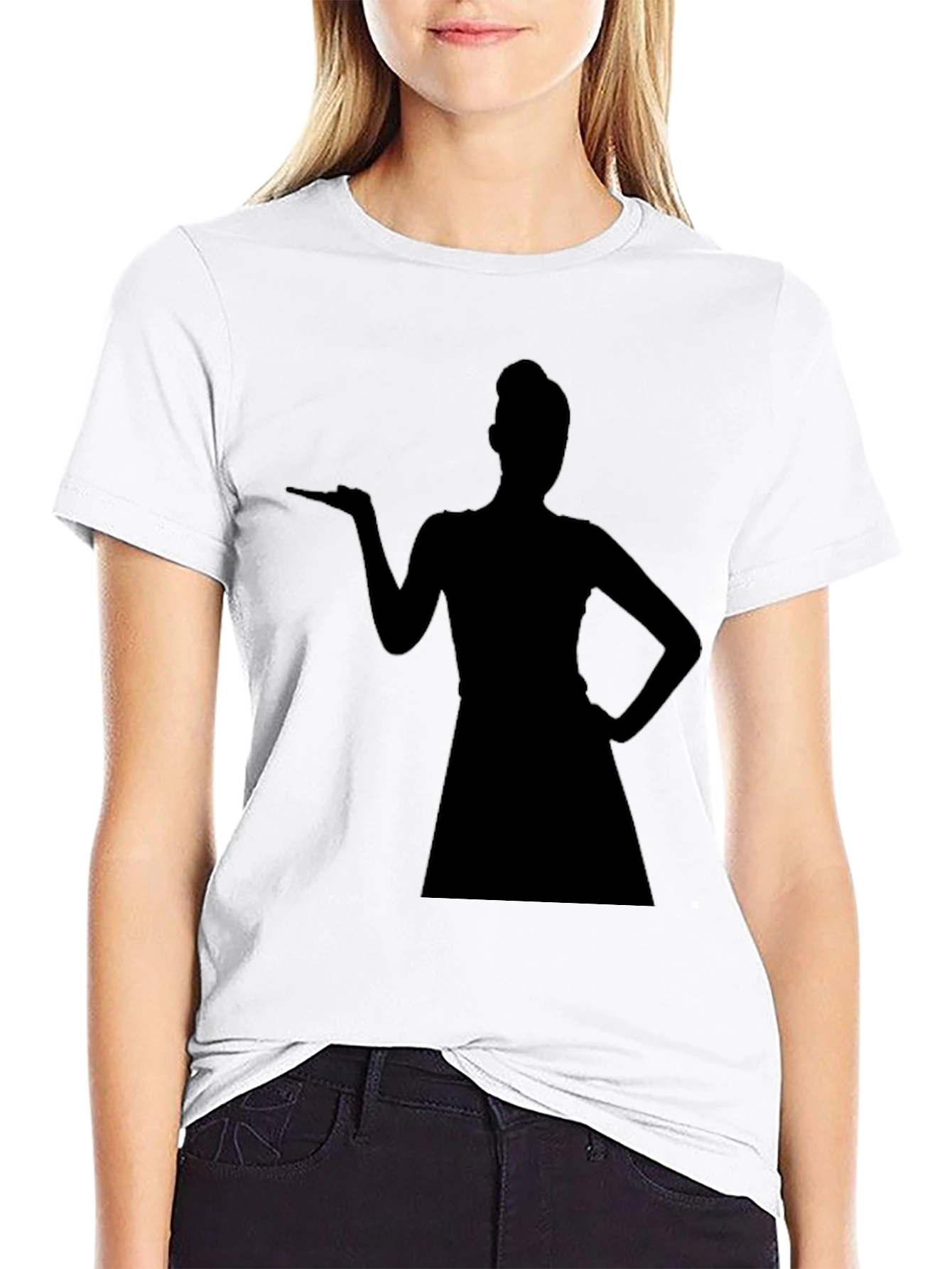 Silhouette Woman Graphic Tee - Classic Black T-Shirt