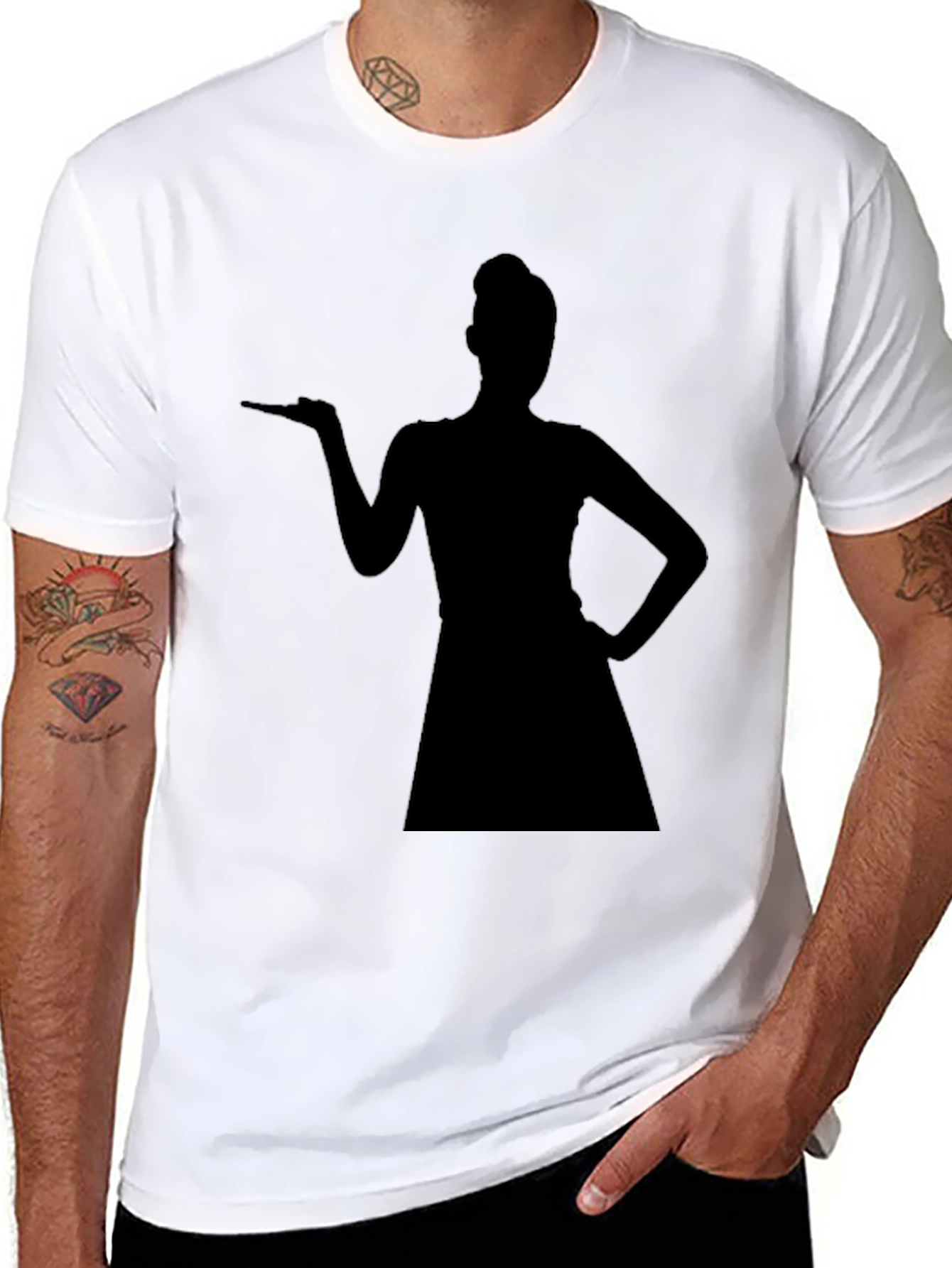 Silhouette Woman Graphic Tee - Classic Black T-Shirt