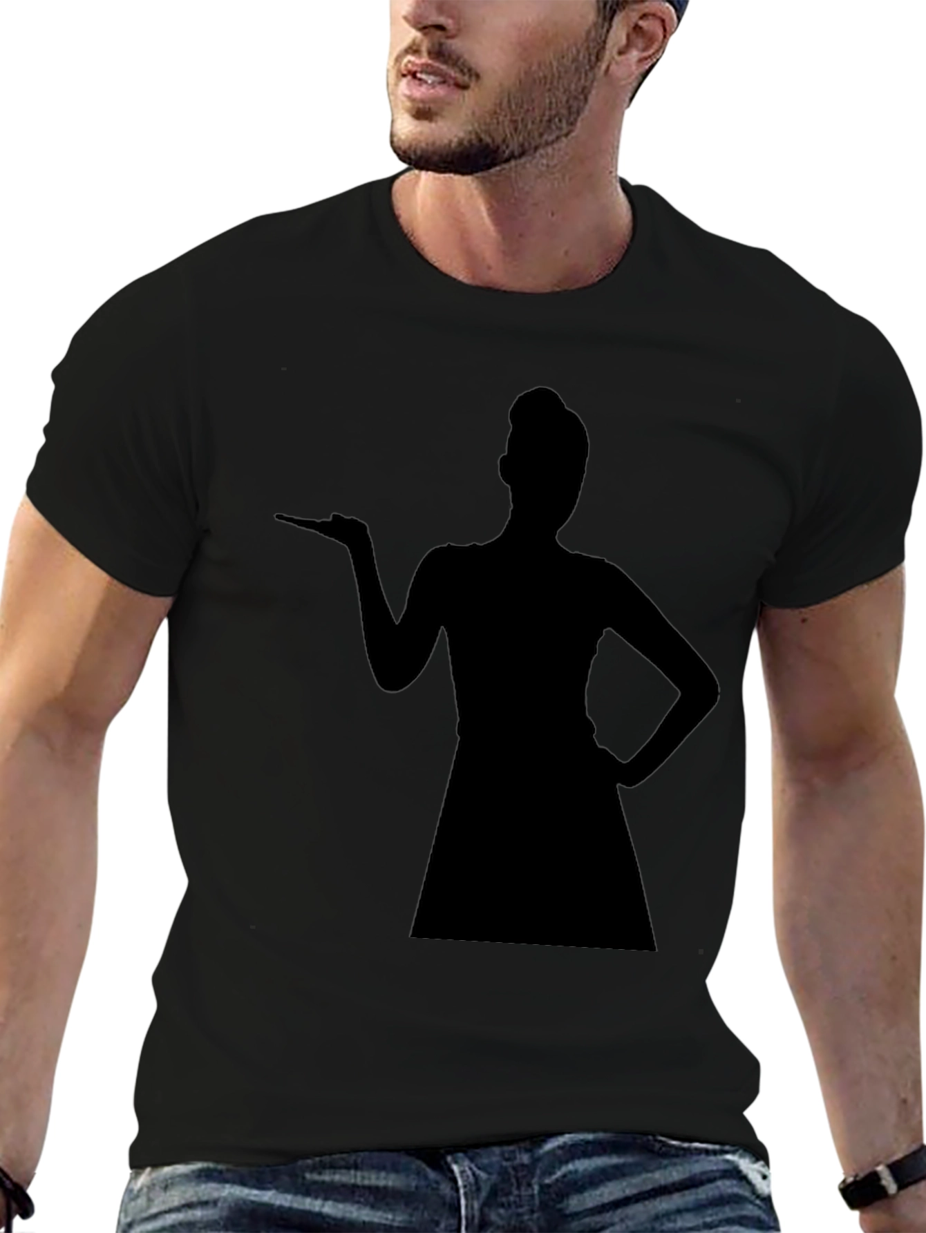 Silhouette Woman Graphic Tee - Classic Black T-Shirt