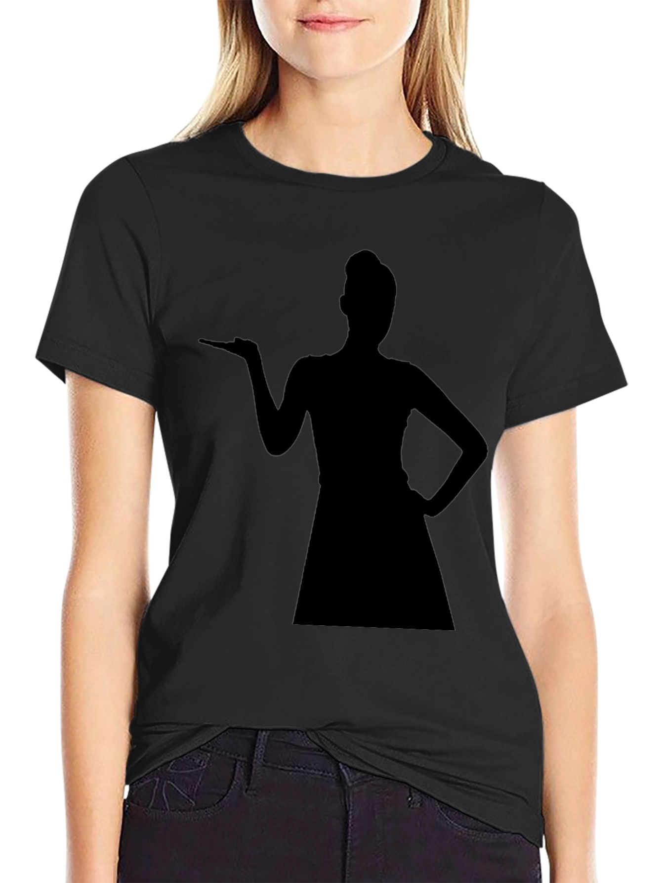 Silhouette Woman Graphic Tee - Classic Black T-Shirt