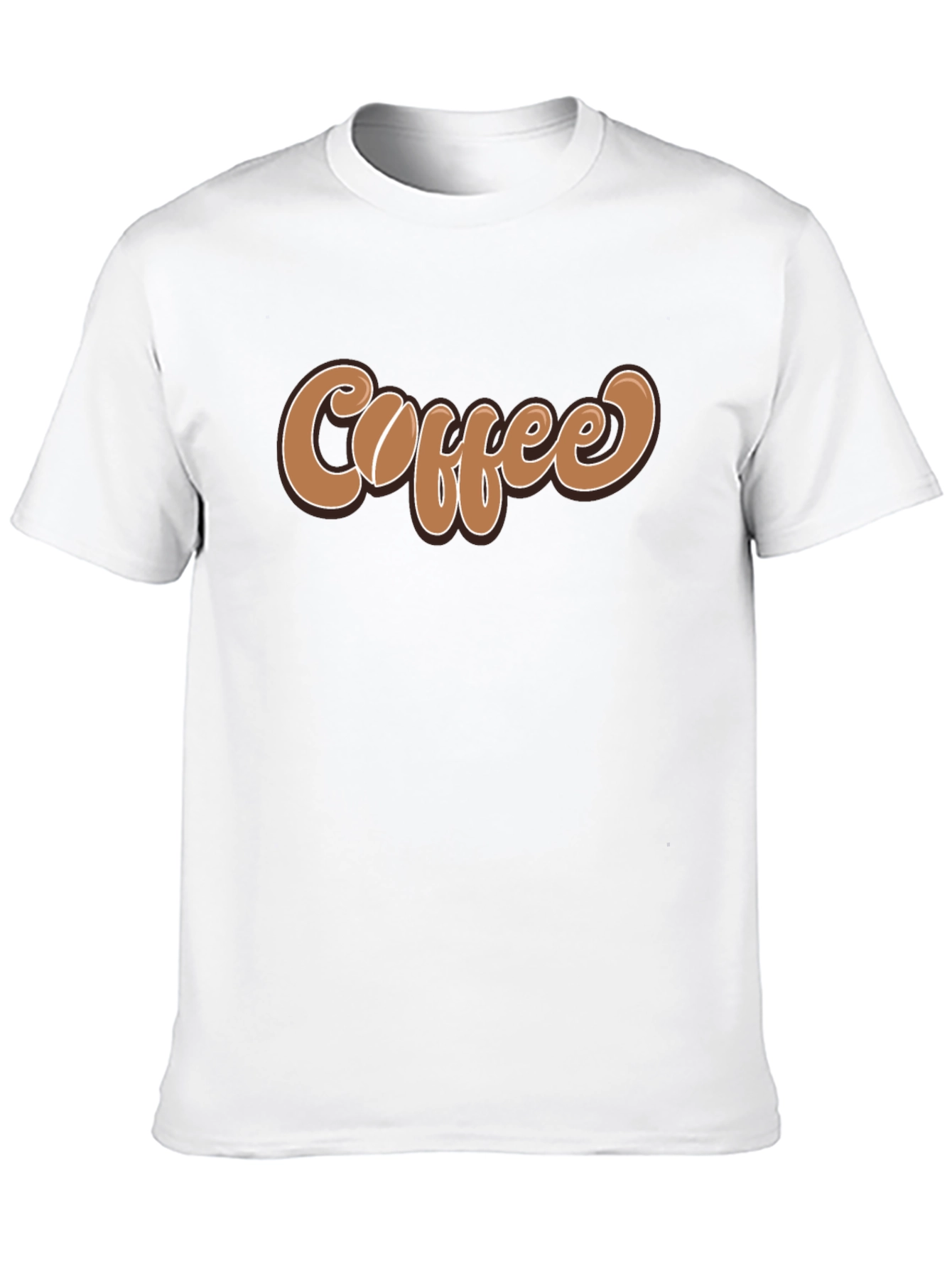 Coffee Bean Lettering Graphic Black T-Shirt
