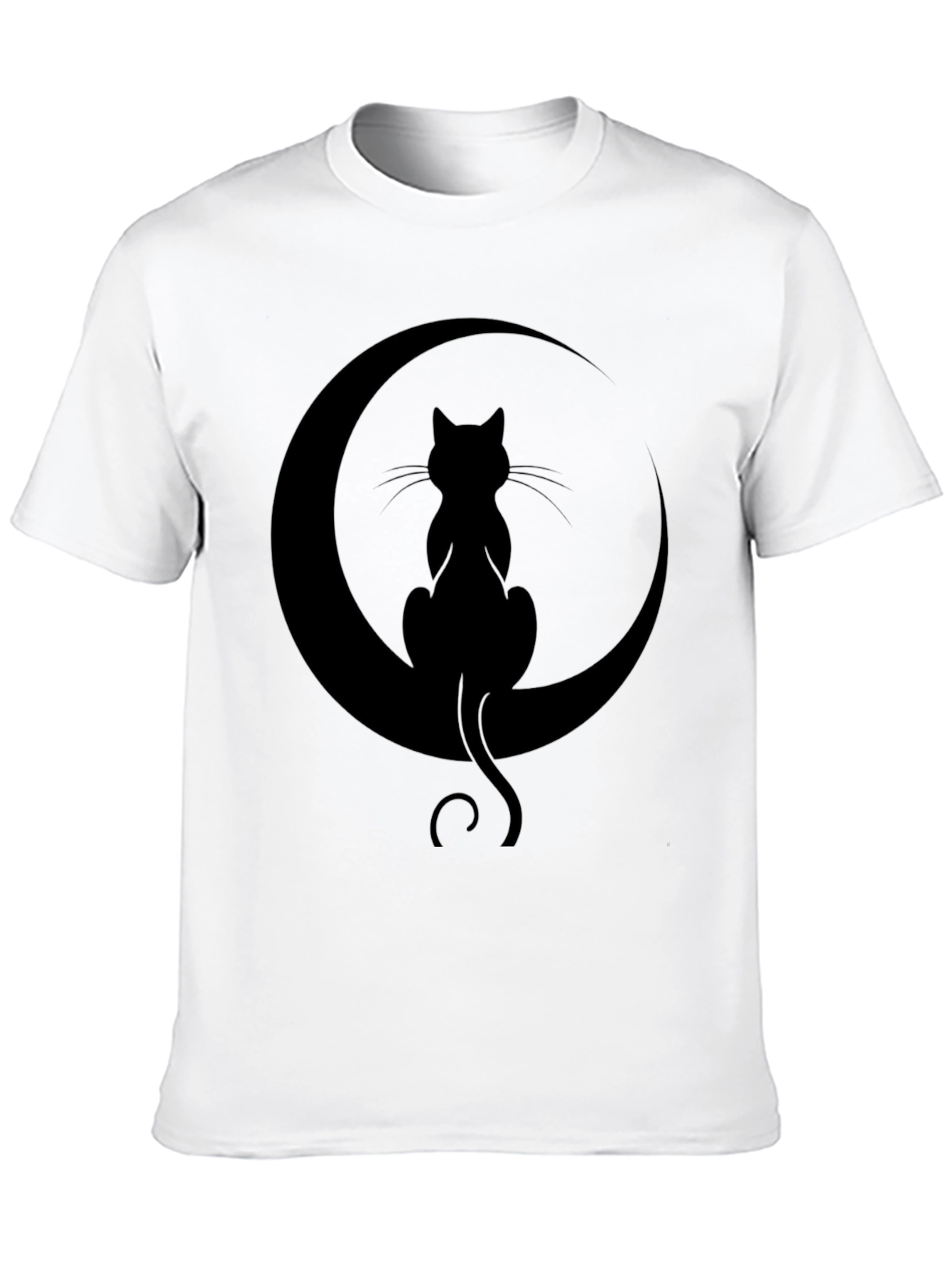Black Cat Moon Graphic T-Shirt - Unisex