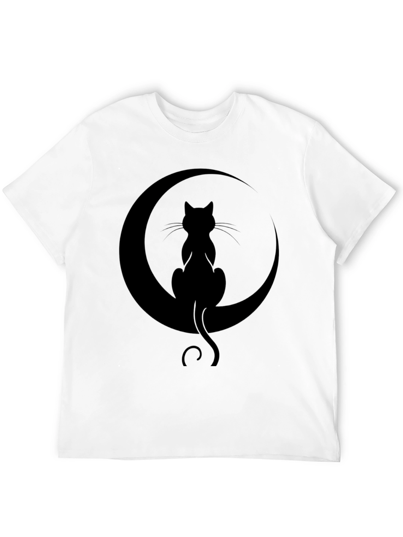Black Cat Moon Graphic T-Shirt - Unisex