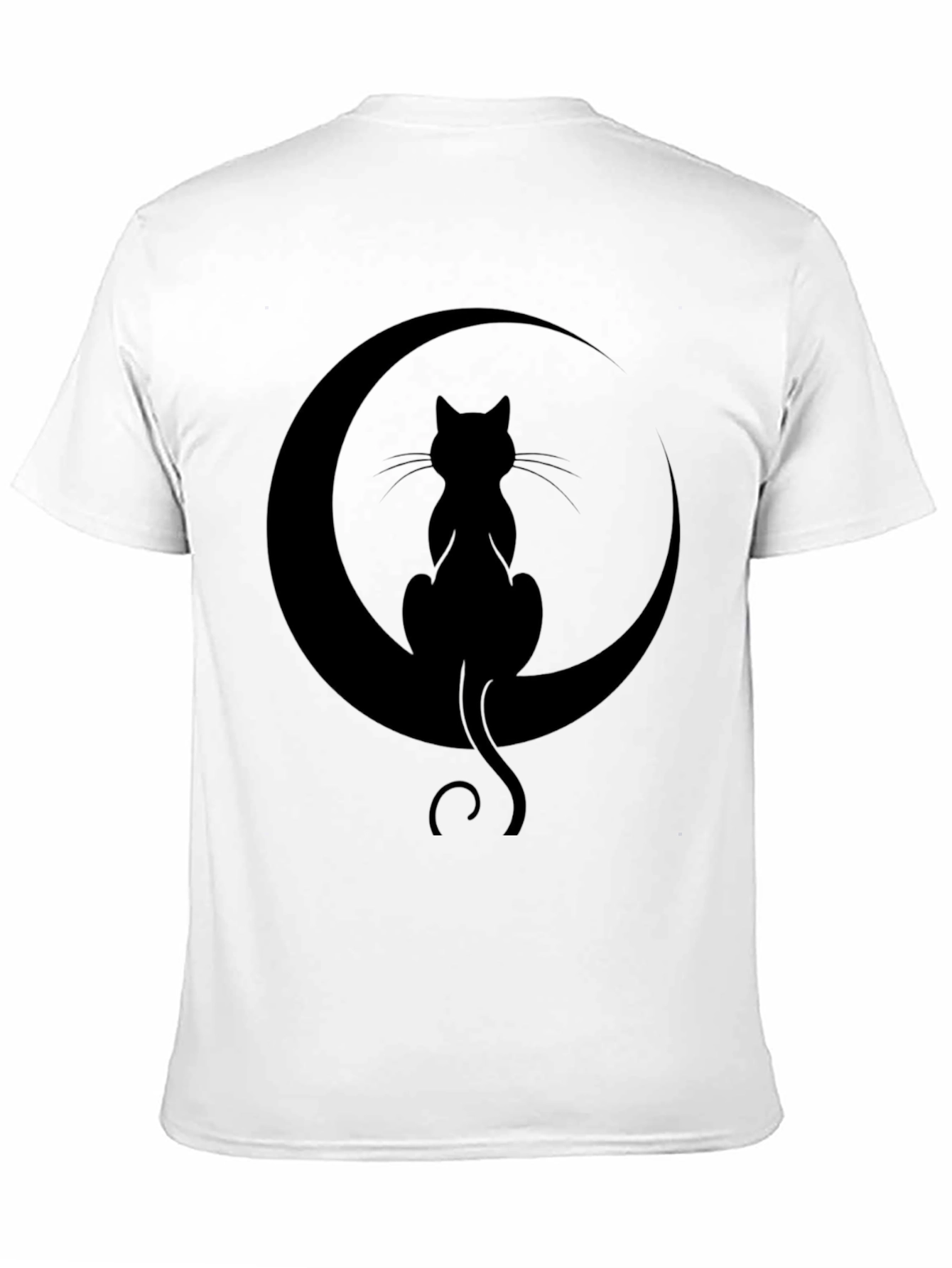 Black Cat Moon Graphic T-Shirt - Unisex