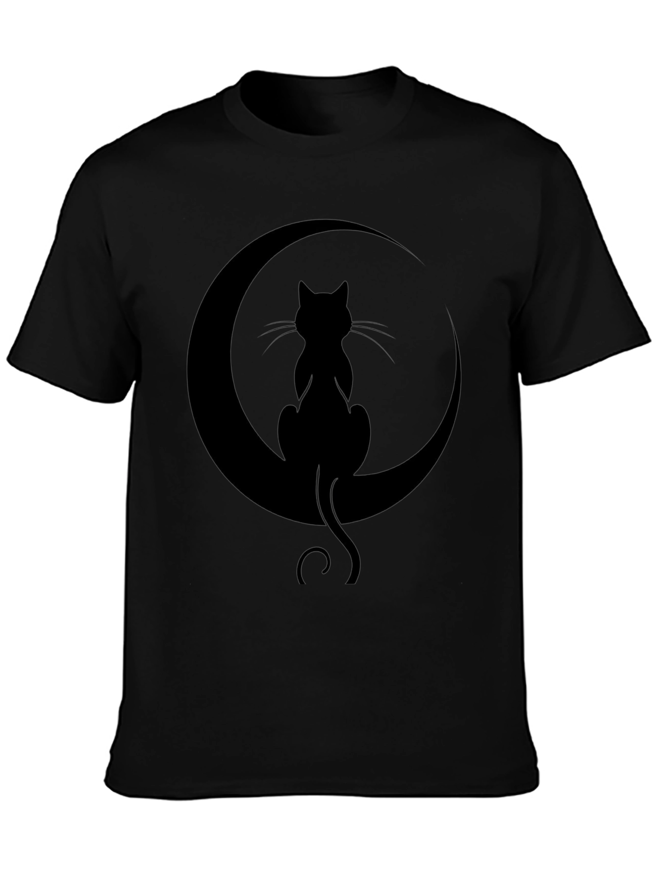 Black Cat Moon Graphic T-Shirt - Unisex