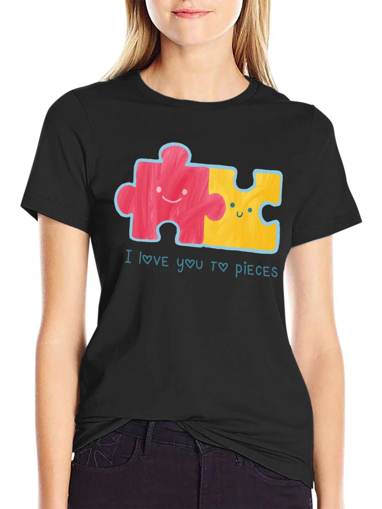 I Love You To Pieces Puzzle T-Shirt