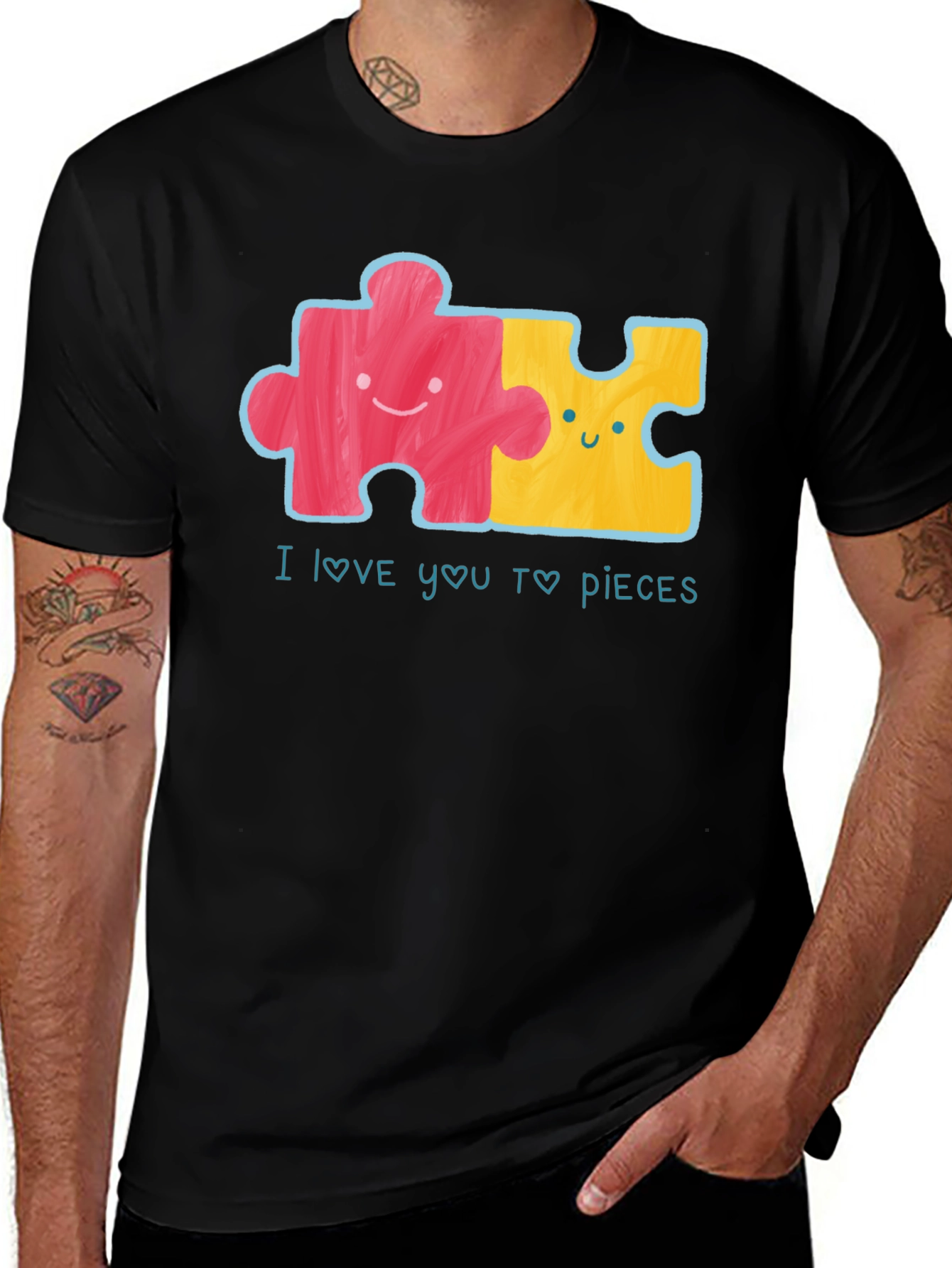I Love You To Pieces Puzzle T-Shirt