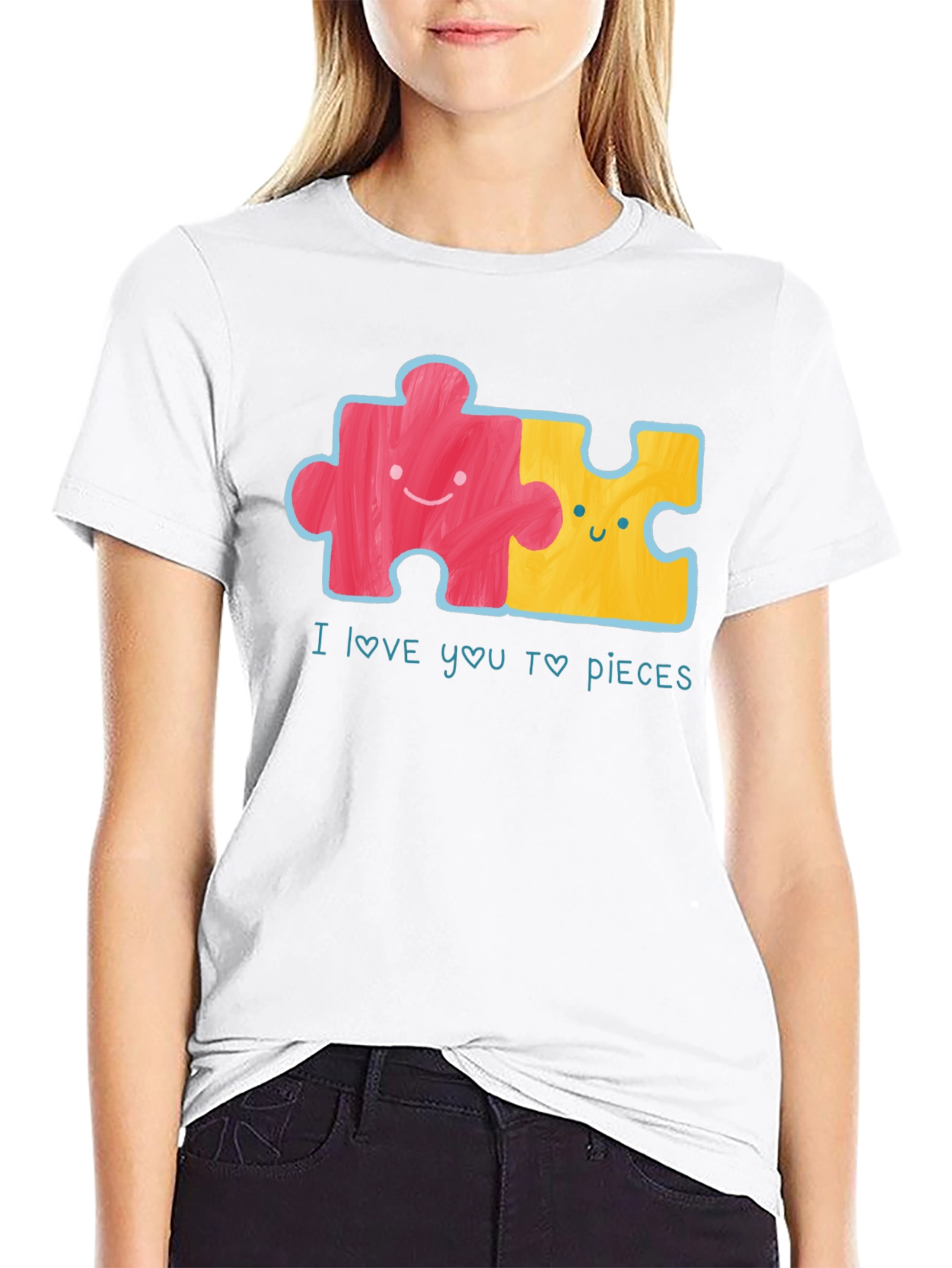 I Love You To Pieces Puzzle T-Shirt