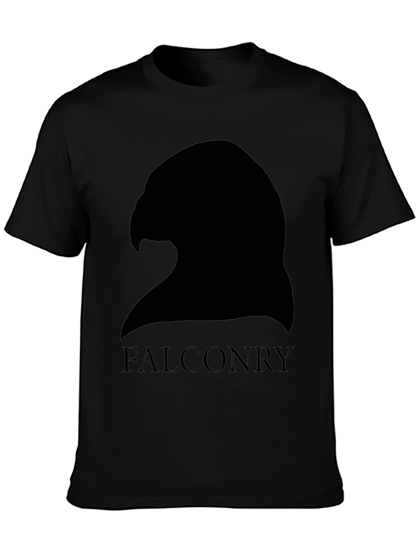 Falconry Silhouette Graphic Tee - Black