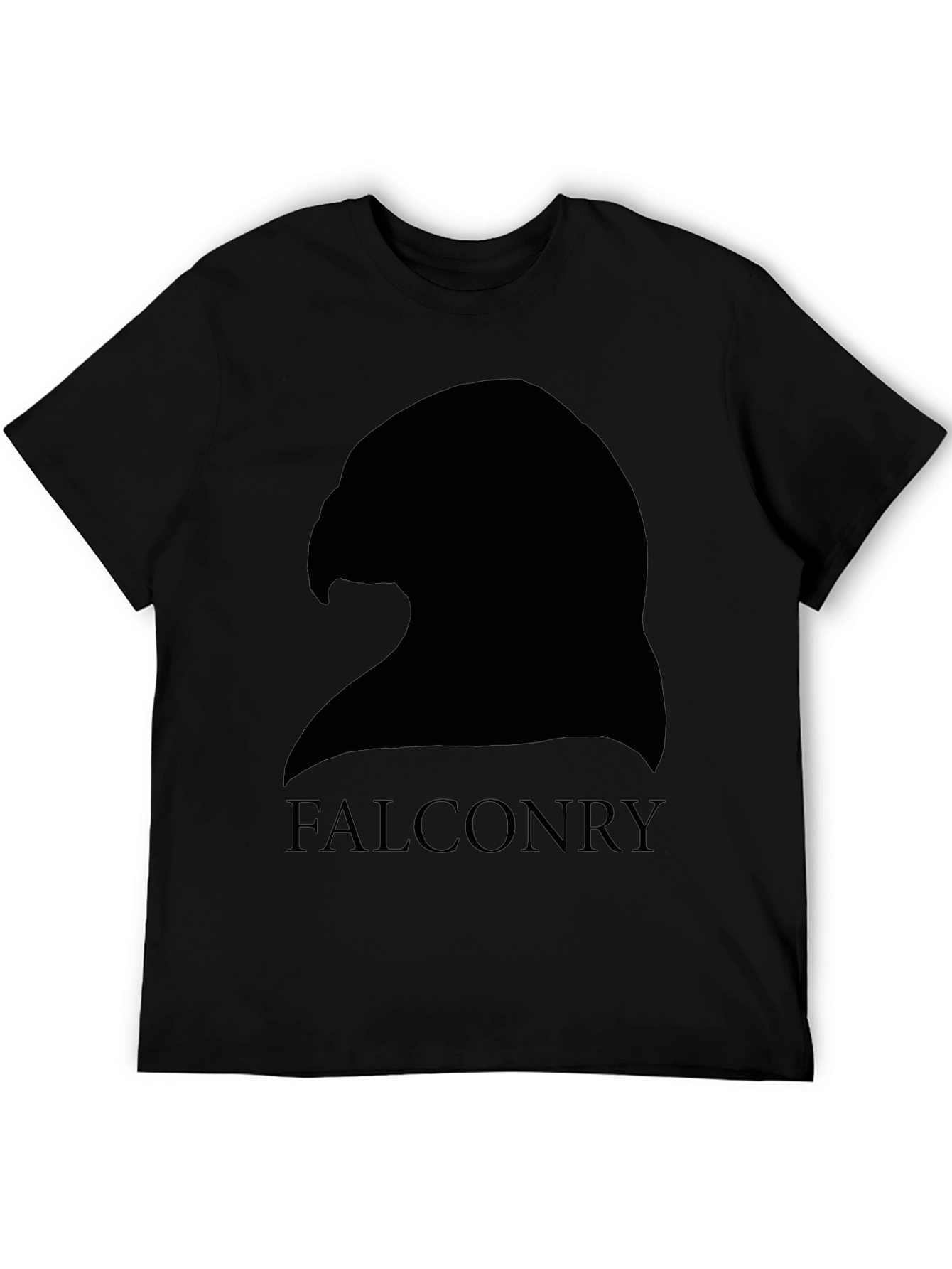 Falconry Silhouette Graphic Tee - Black