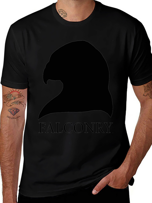 Falconry Silhouette Graphic Tee - Black