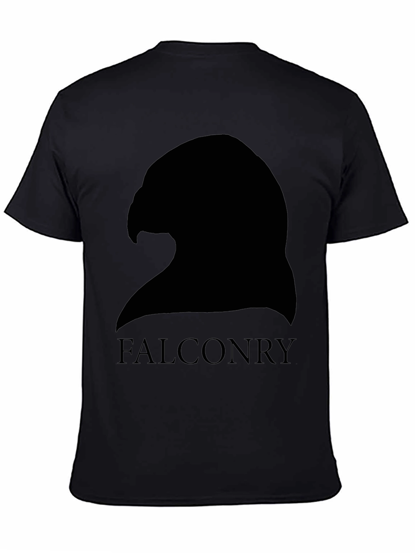 Falconry Silhouette Graphic Tee - Black