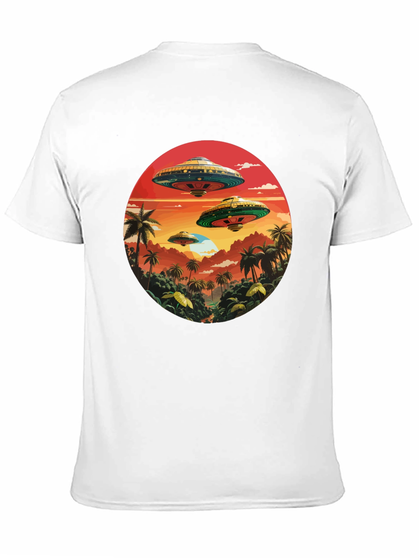 Retro UFO Invasion Graphic Tee