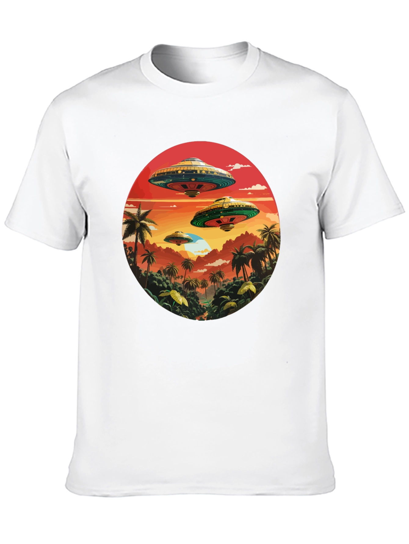 Retro UFO Invasion Graphic Tee