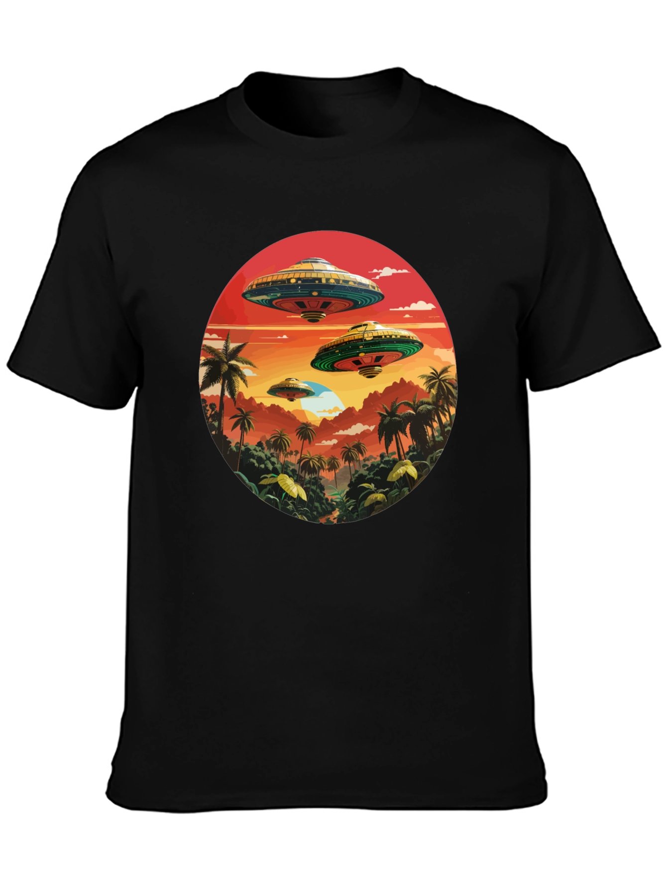 Retro UFO Invasion Graphic Tee