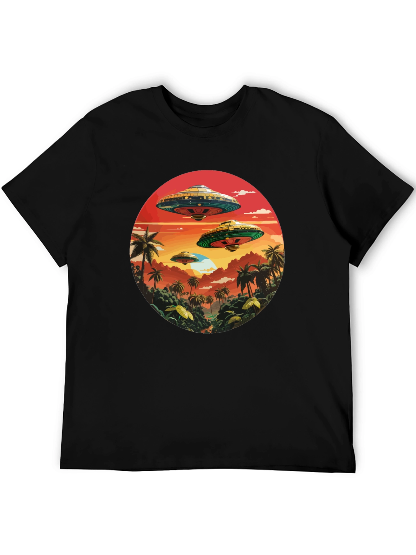 Retro UFO Invasion Graphic Tee
