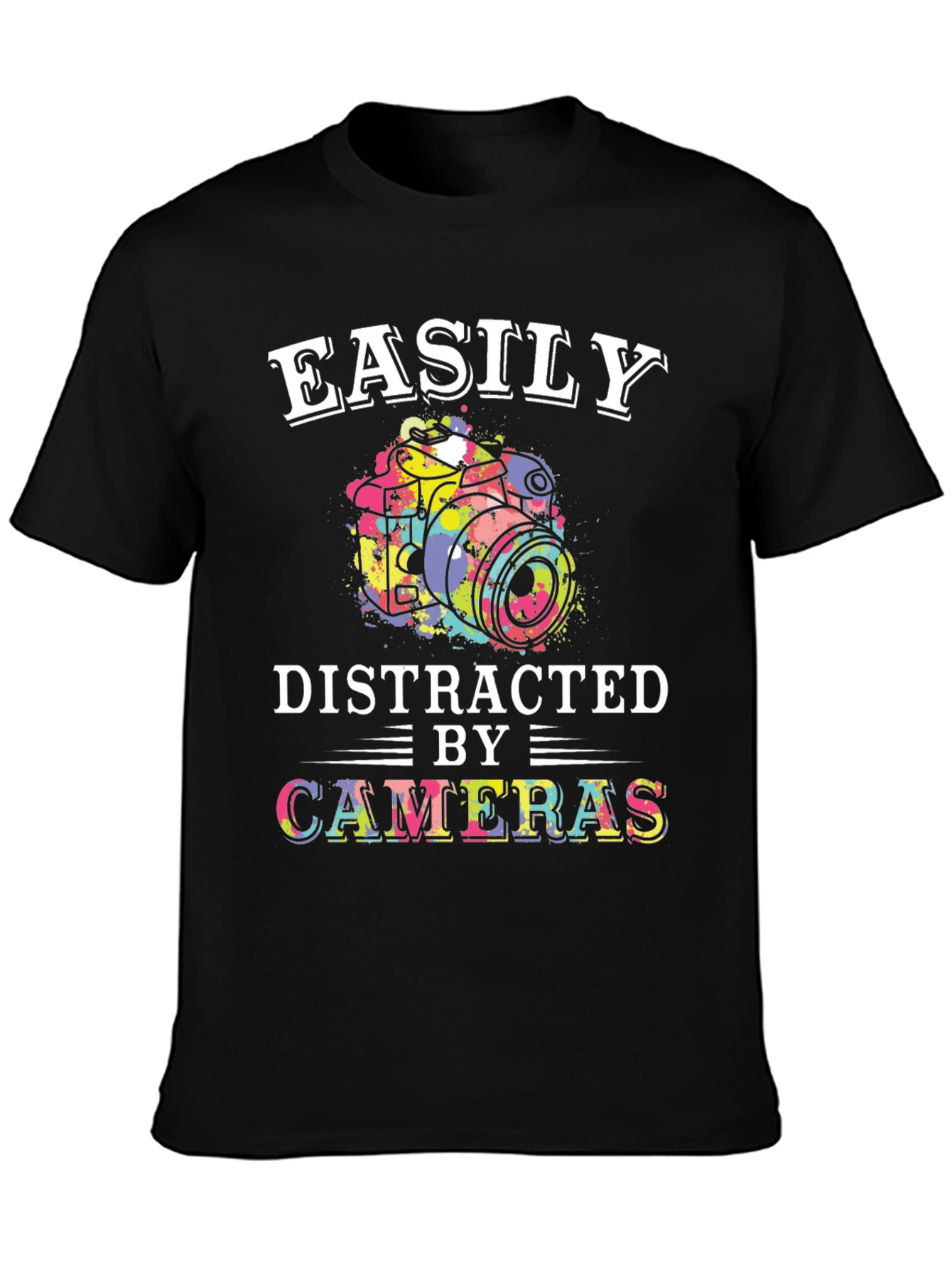 Easily Distracted By Cameras Graphic T-Shirt