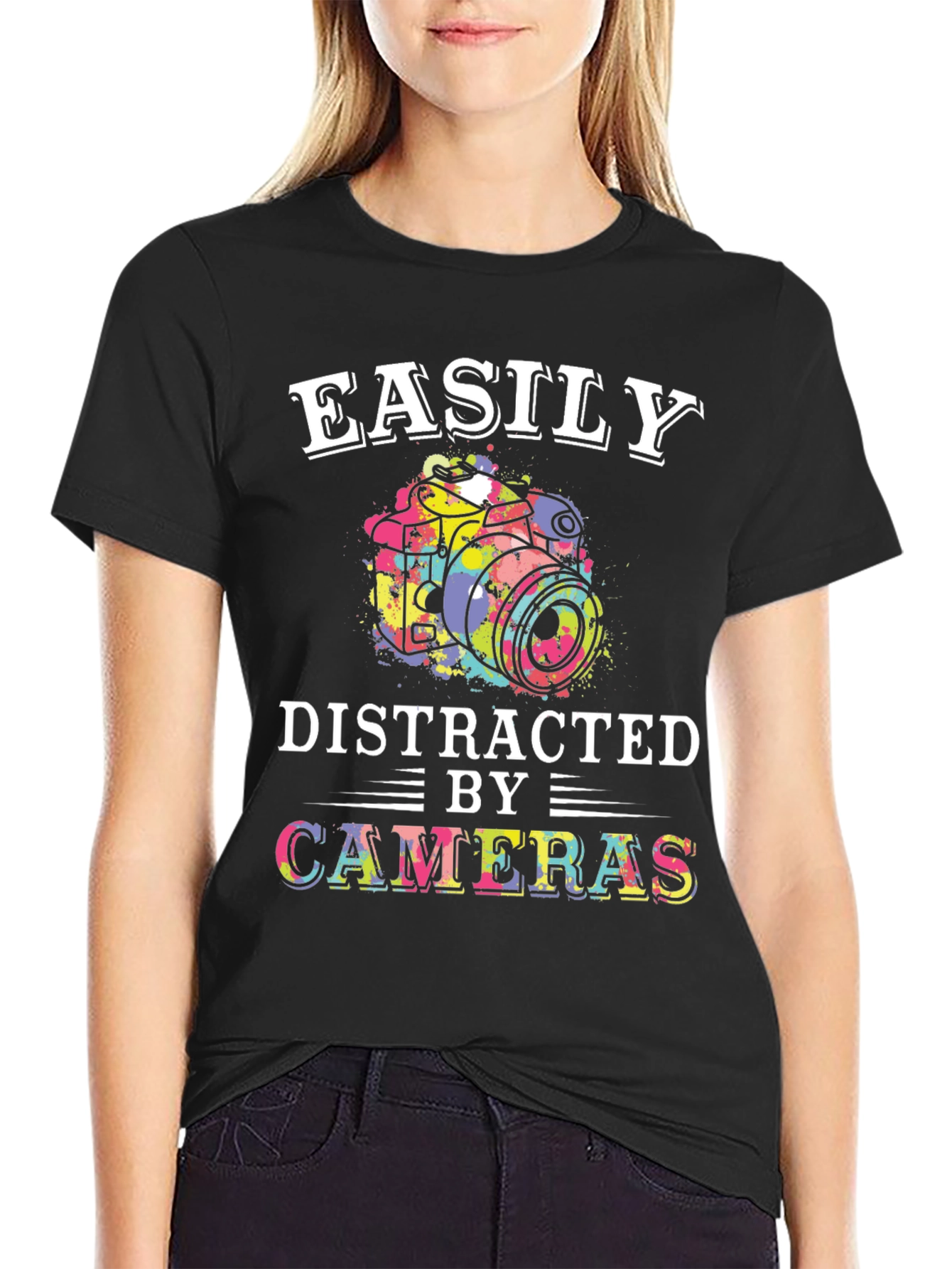 Easily Distracted By Cameras Graphic T-Shirt