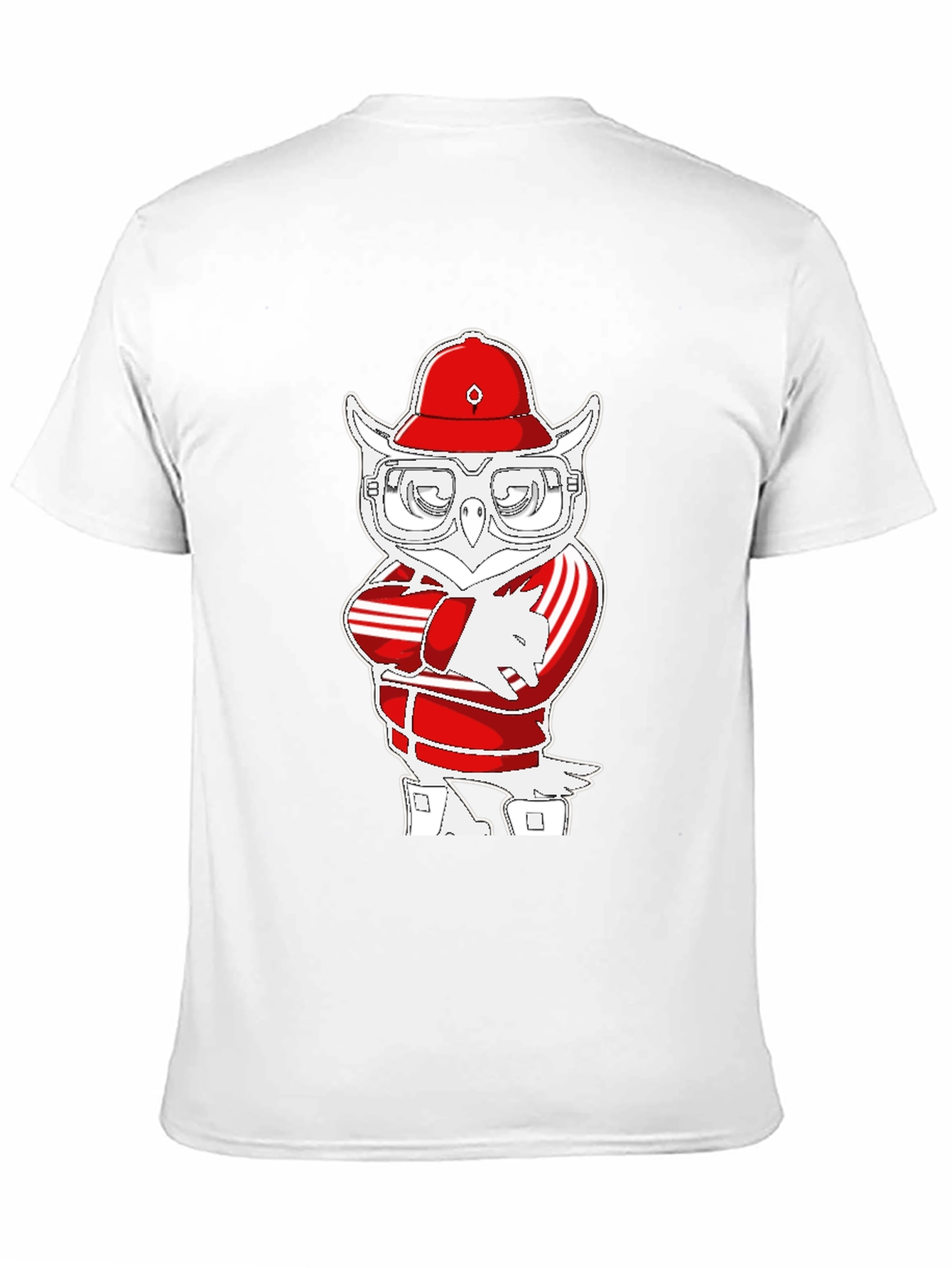 Owl in Tracksuit T-Shirt - Cool Cartoon Tee