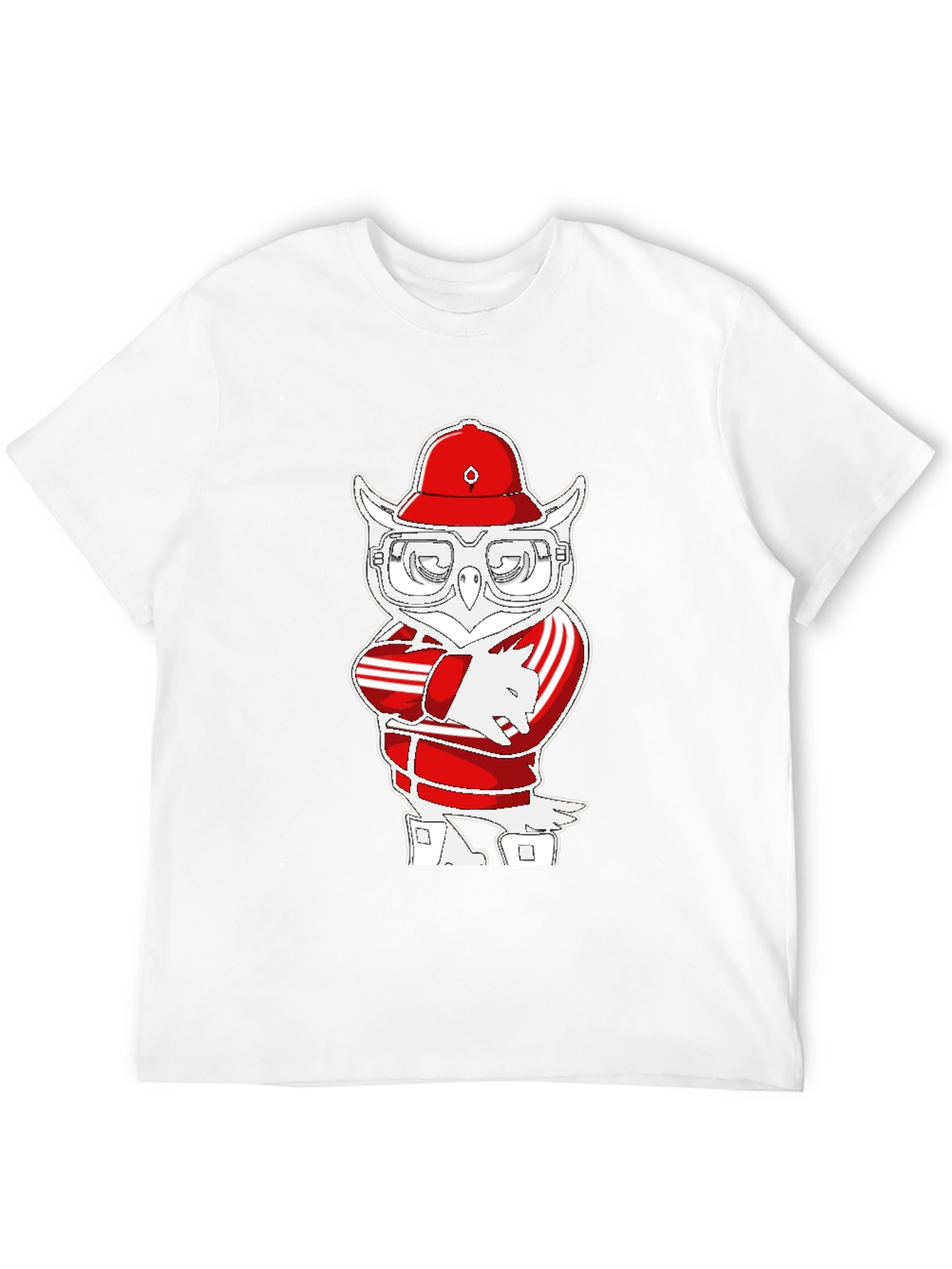 Owl in Tracksuit T-Shirt - Cool Cartoon Tee