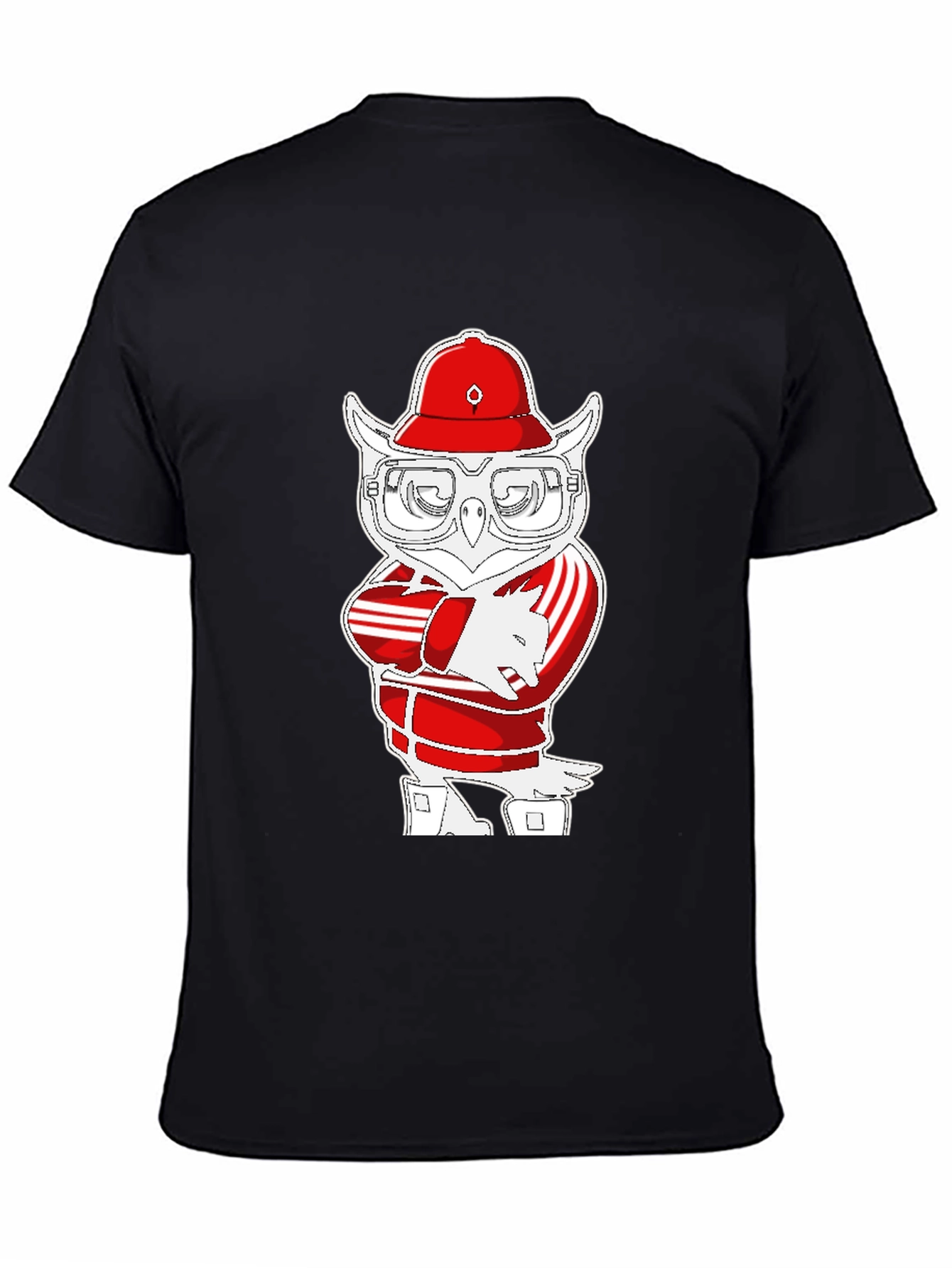 Owl in Tracksuit T-Shirt - Cool Cartoon Tee