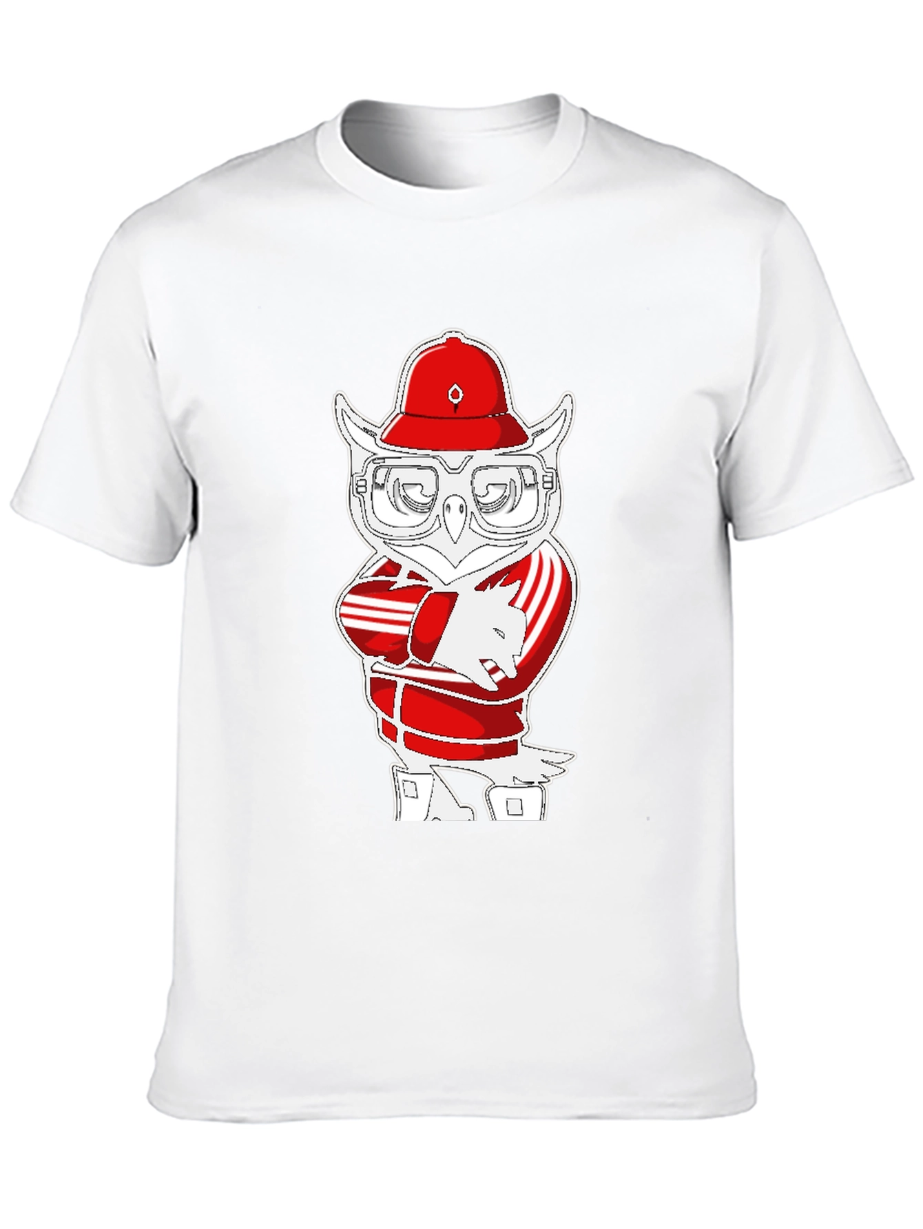 Owl in Tracksuit T-Shirt - Cool Cartoon Tee