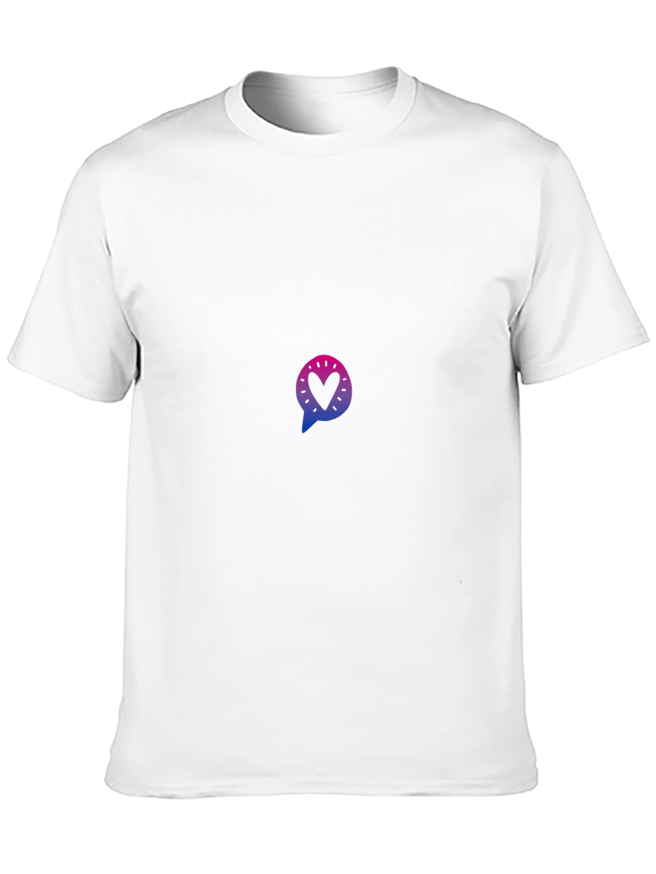 Heart Chat Bubble Graphic Tee - Black