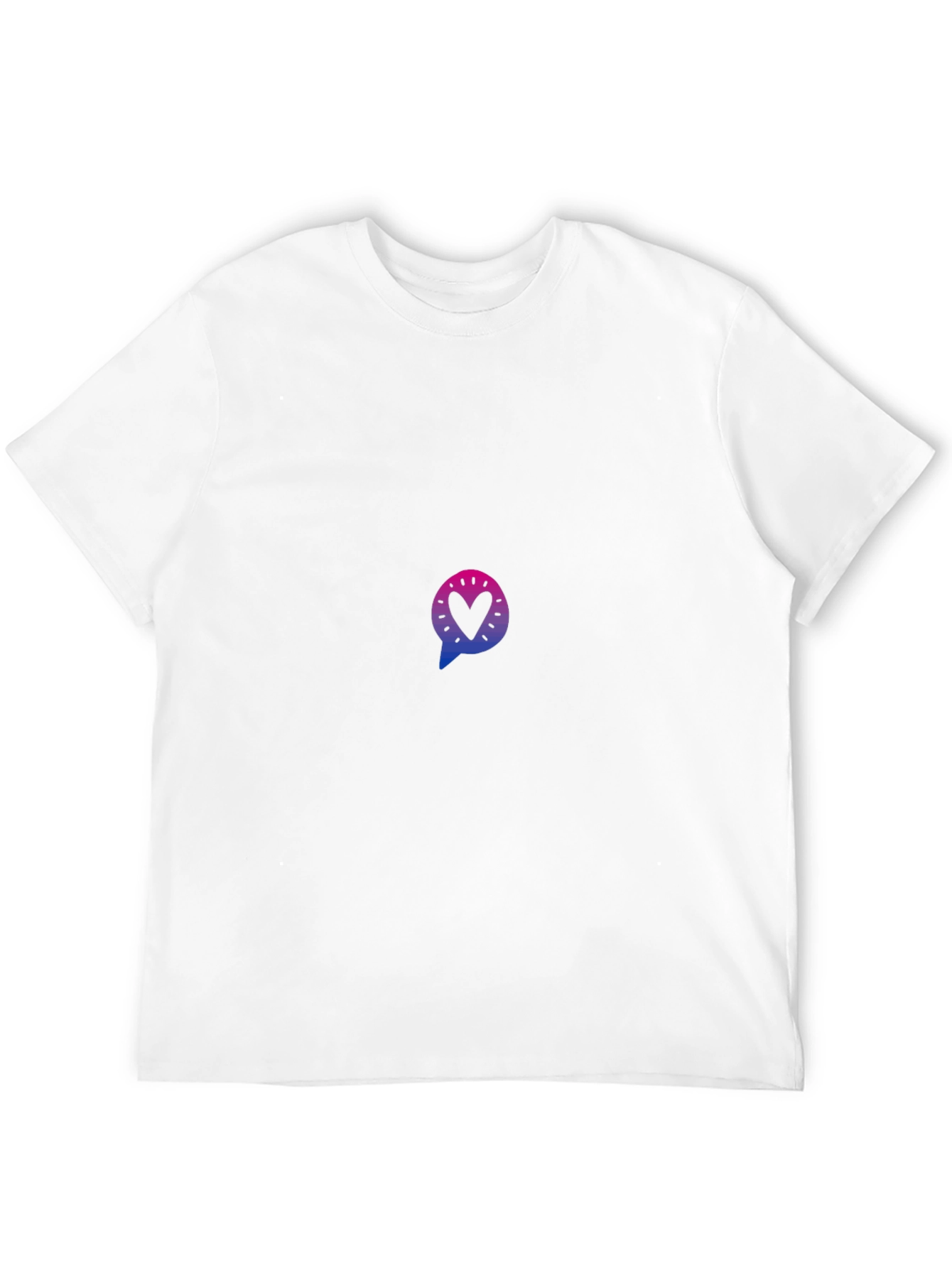 Heart Chat Bubble Graphic Tee - Black