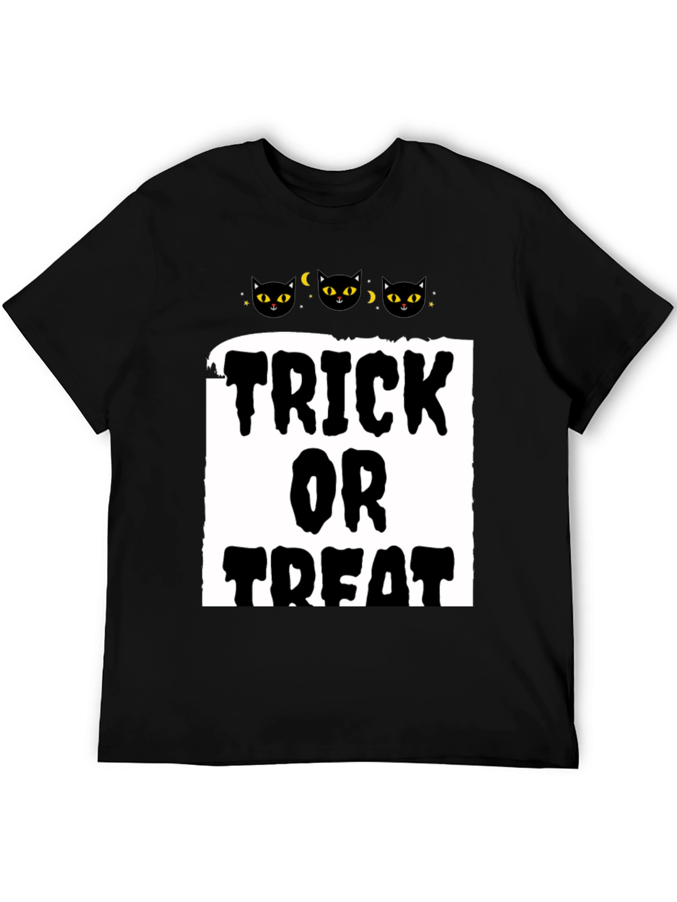 Halloween Trick or Treat Black Cat T-Shirt