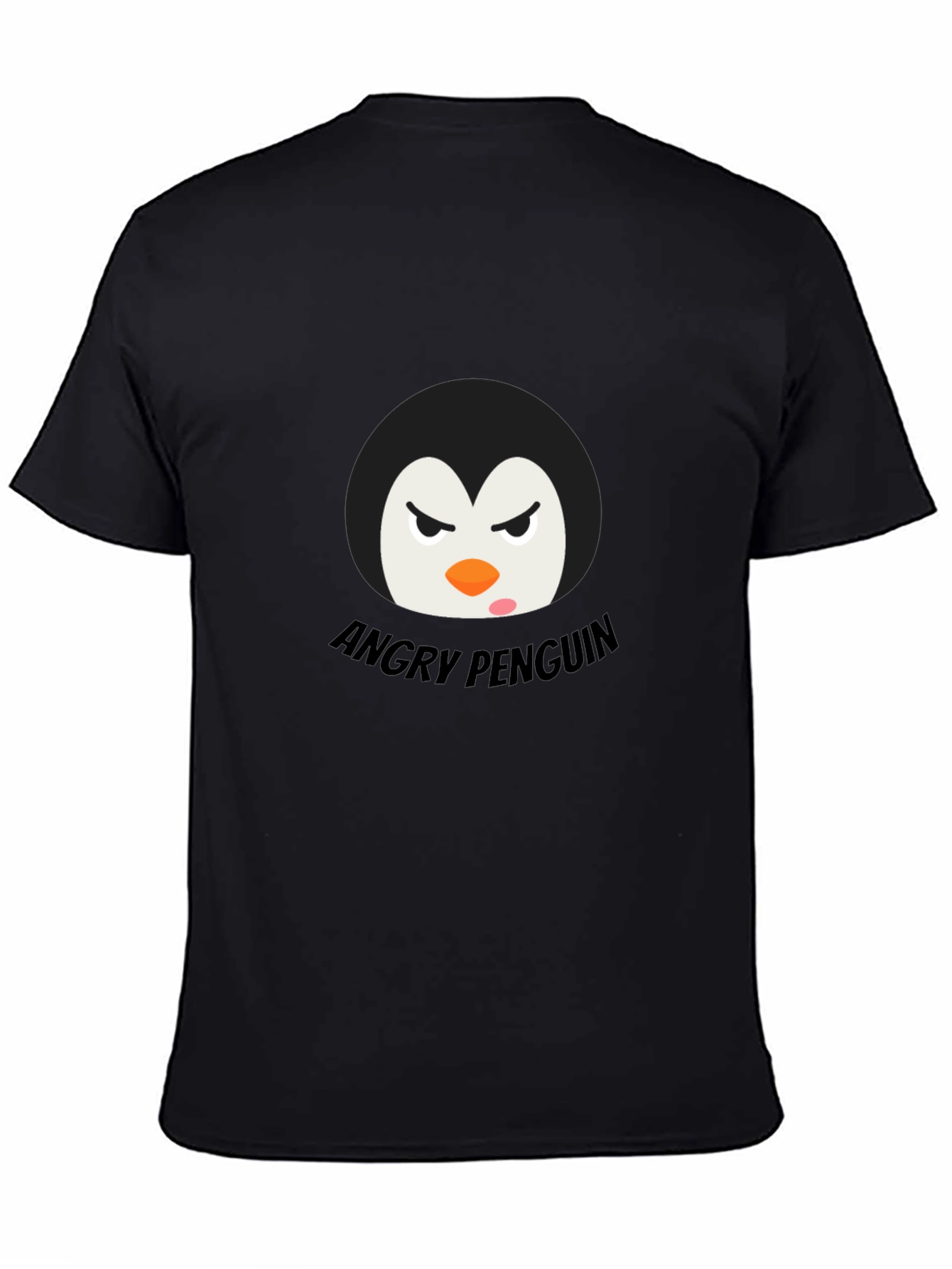 Angry Penguin Graphic Tee - Black Cotton T-Shirt