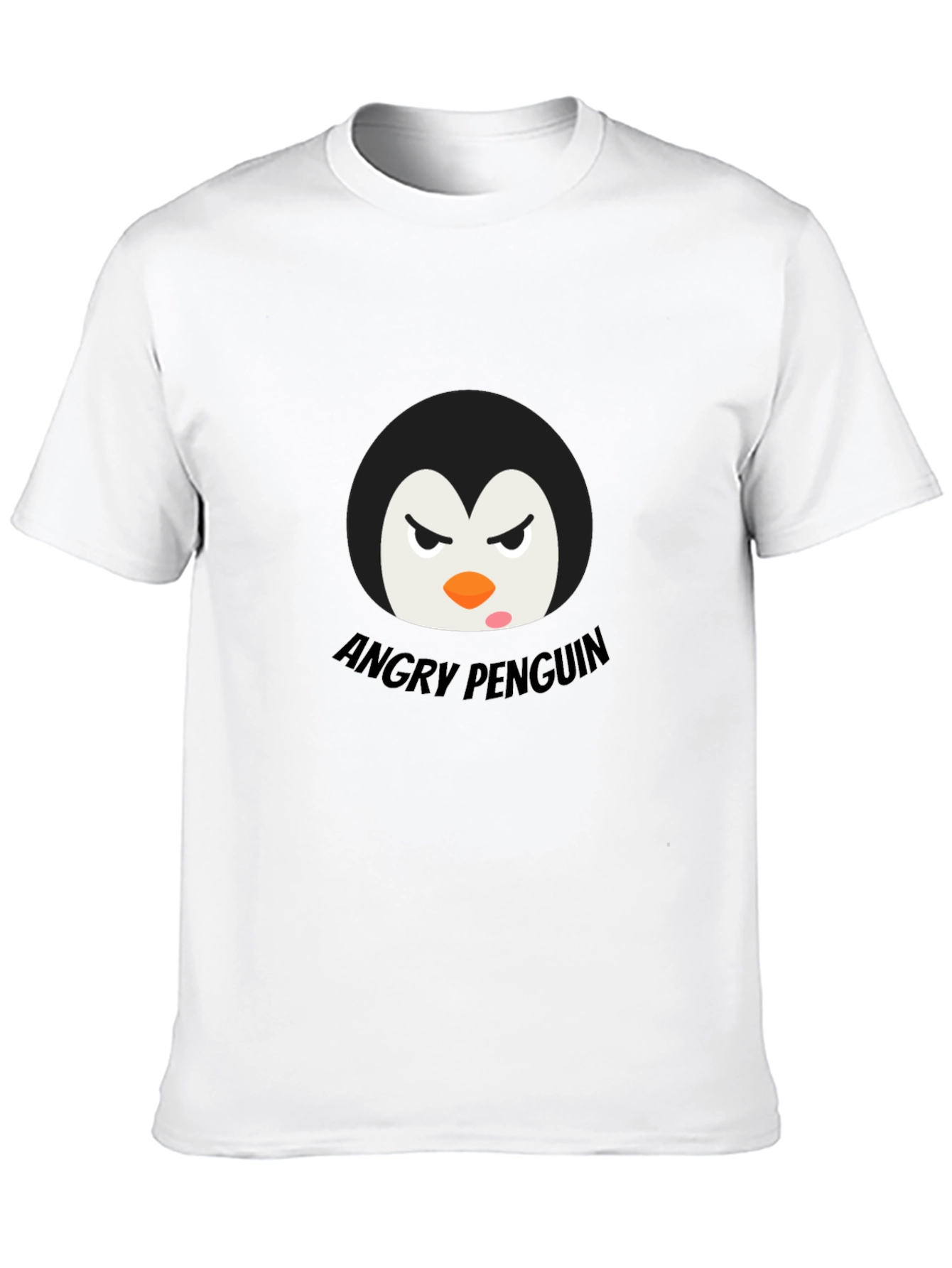 Angry Penguin Graphic Tee - Black Cotton T-Shirt
