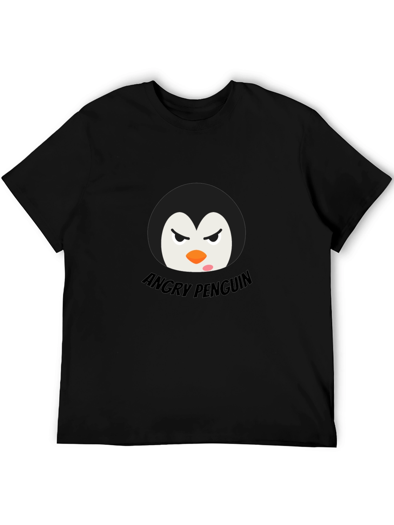 Angry Penguin Graphic Tee - Black Cotton T-Shirt