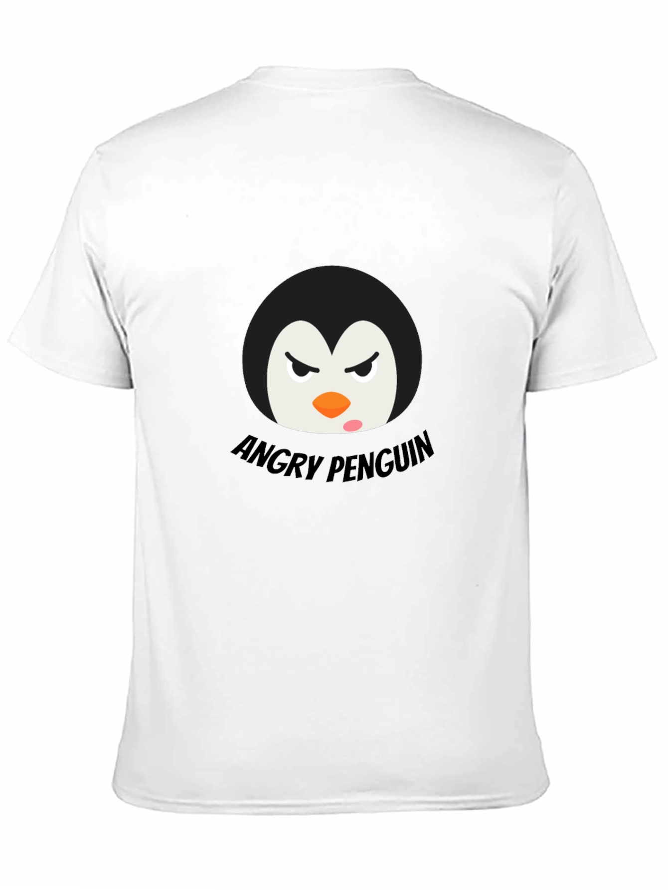 Angry Penguin Graphic Tee - Black Cotton T-Shirt