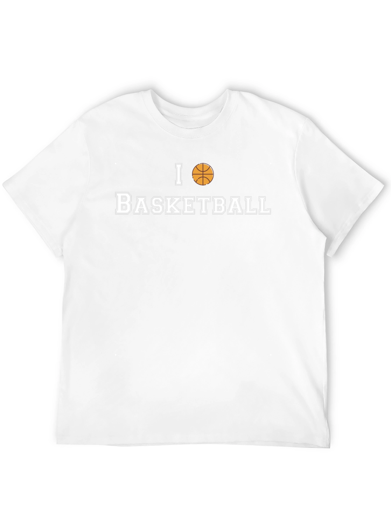 I Love Basketball T-Shirt - Black Cotton Tee