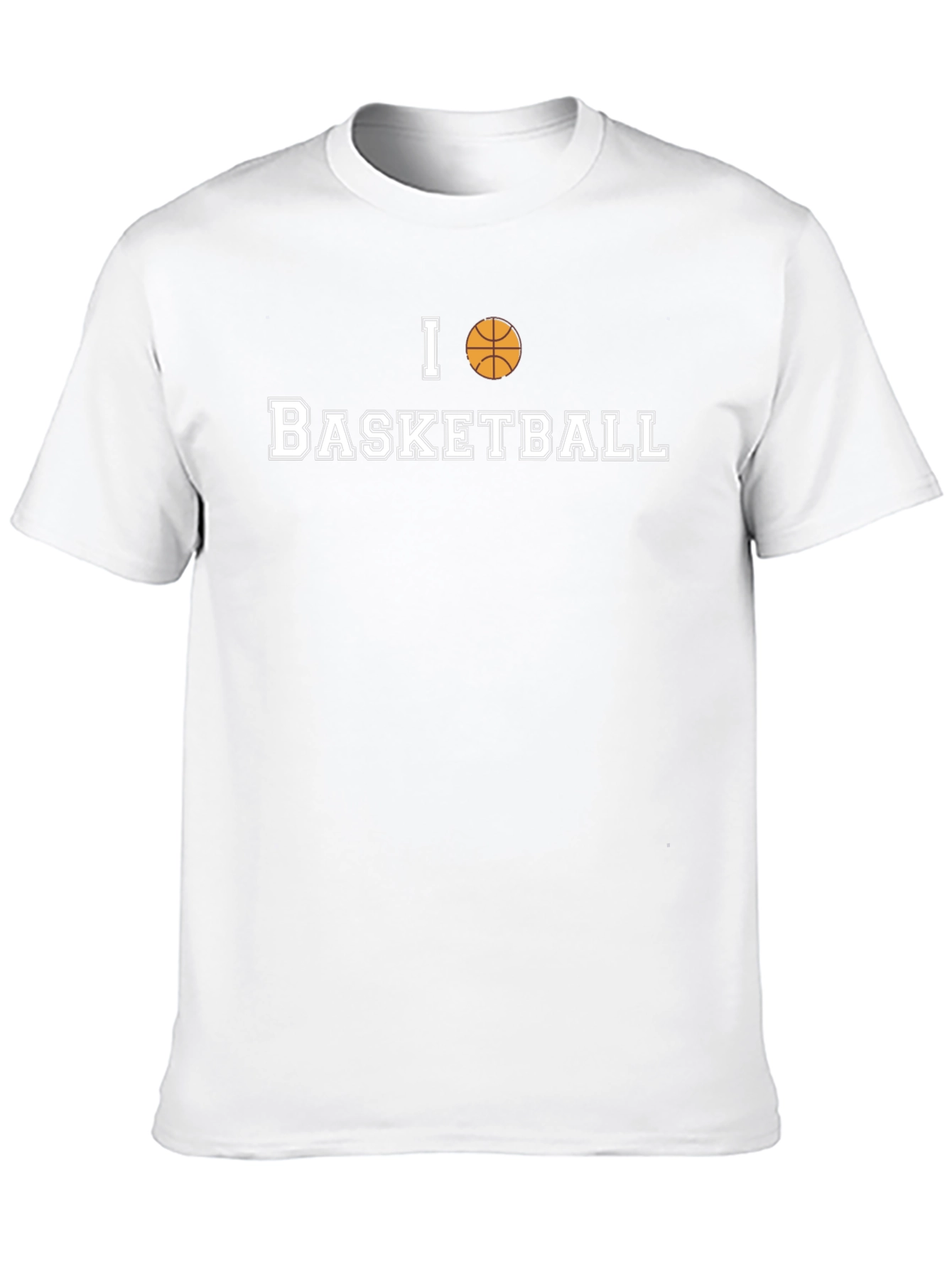 I Love Basketball T-Shirt - Black Cotton Tee
