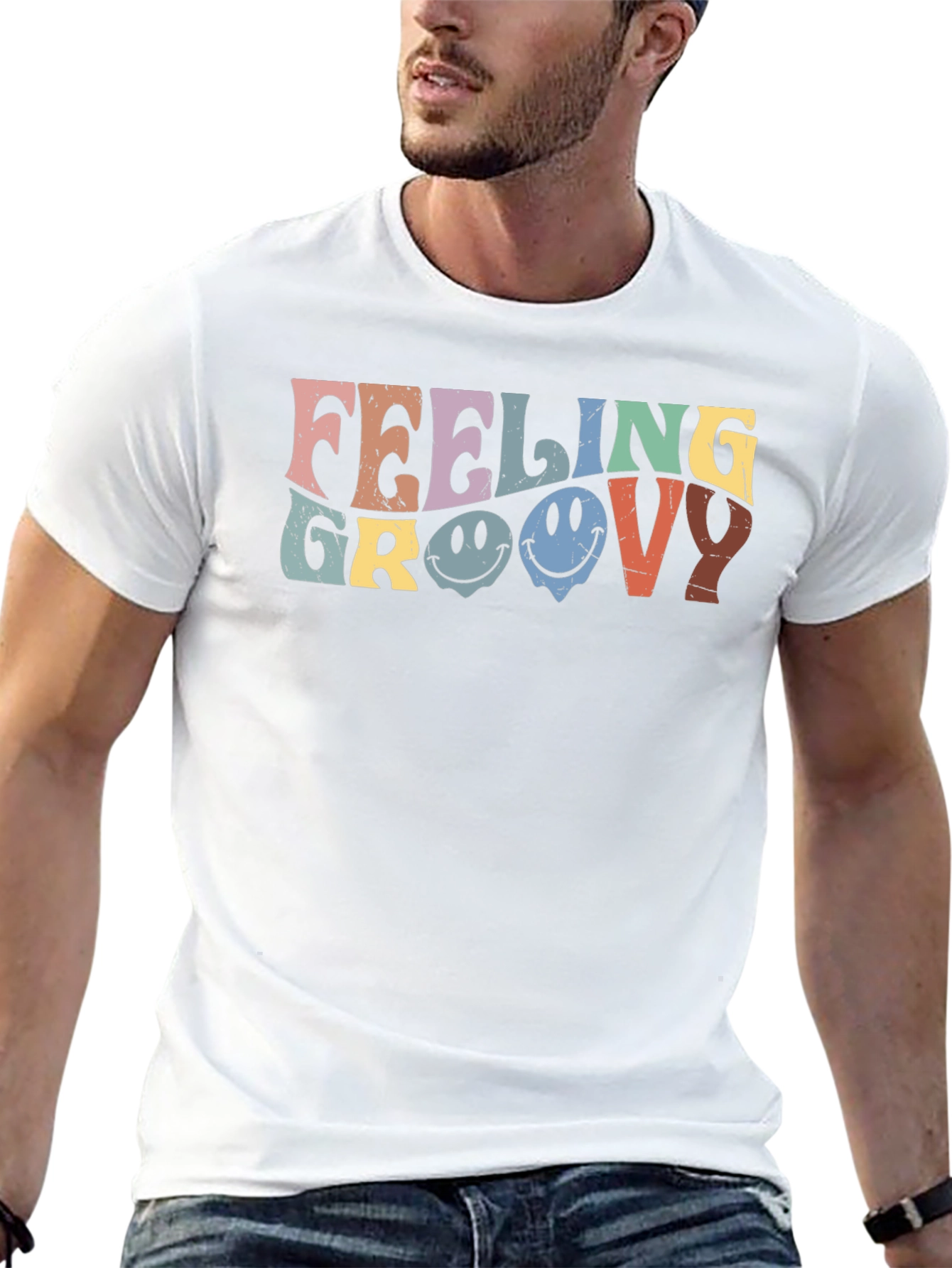 Feeling Groovy Graphic Tee - Retro Style