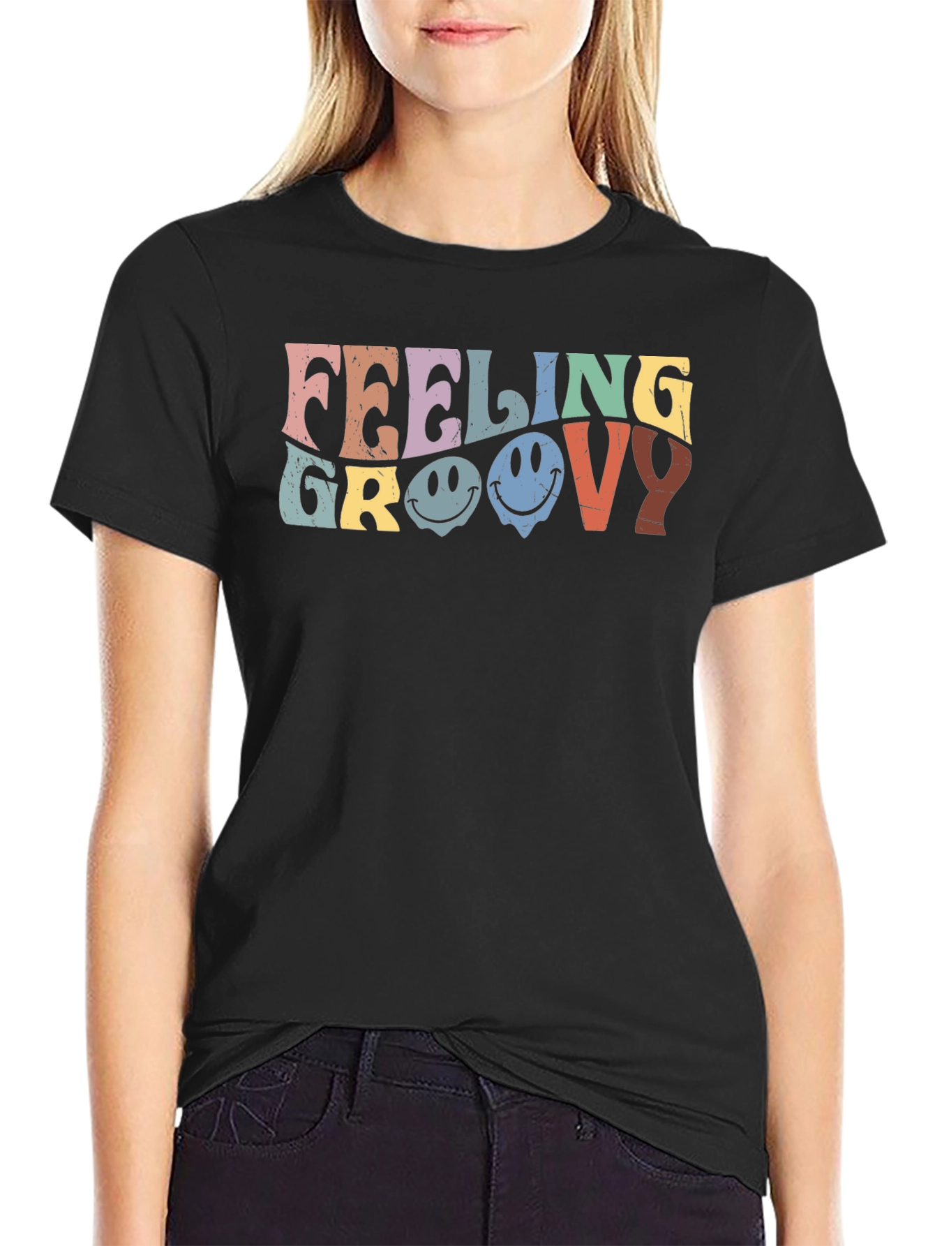 Feeling Groovy Graphic Tee - Retro Style