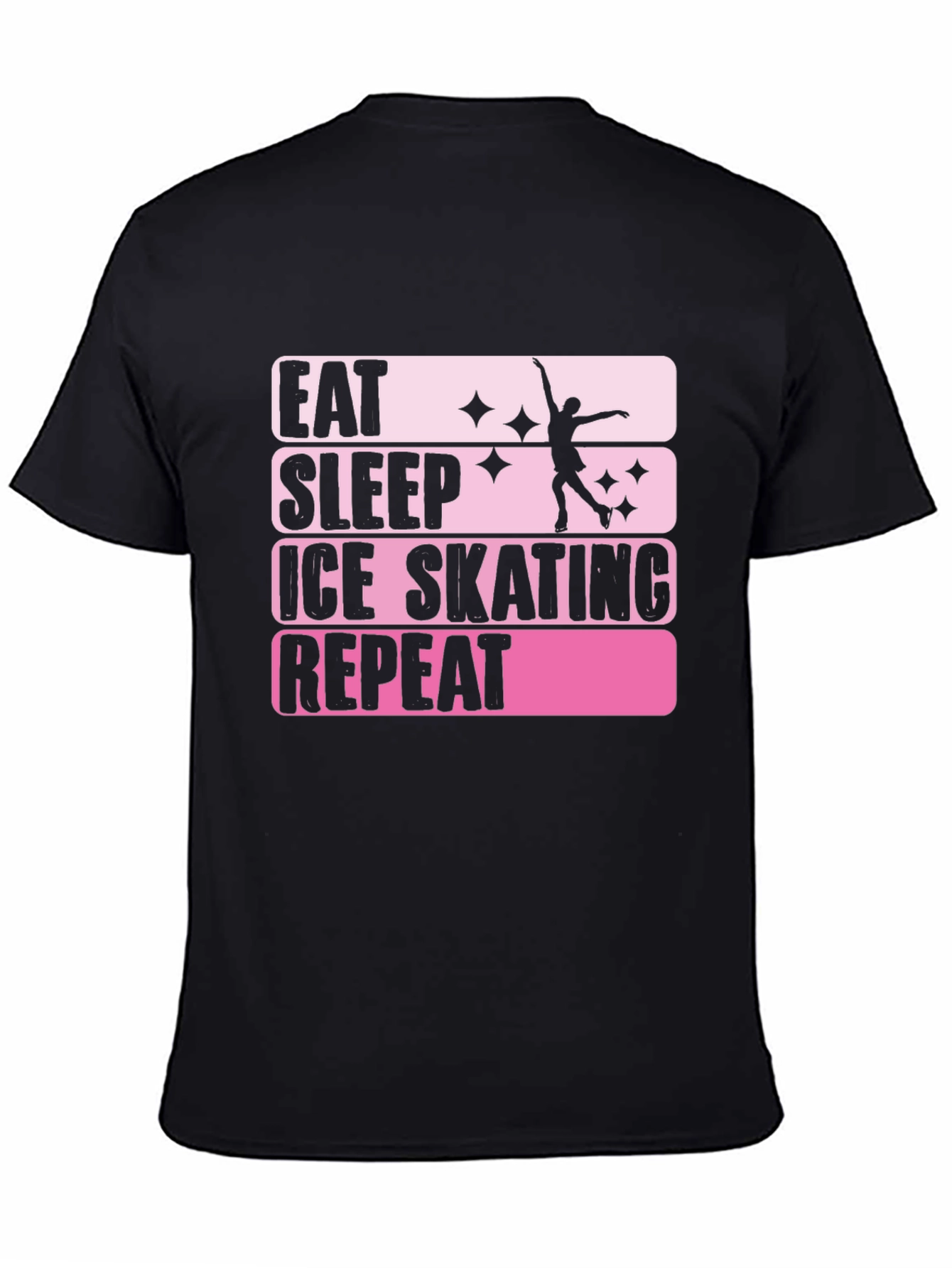 Eat Sleep Ice Skating Repeat Graphic T-Shirt