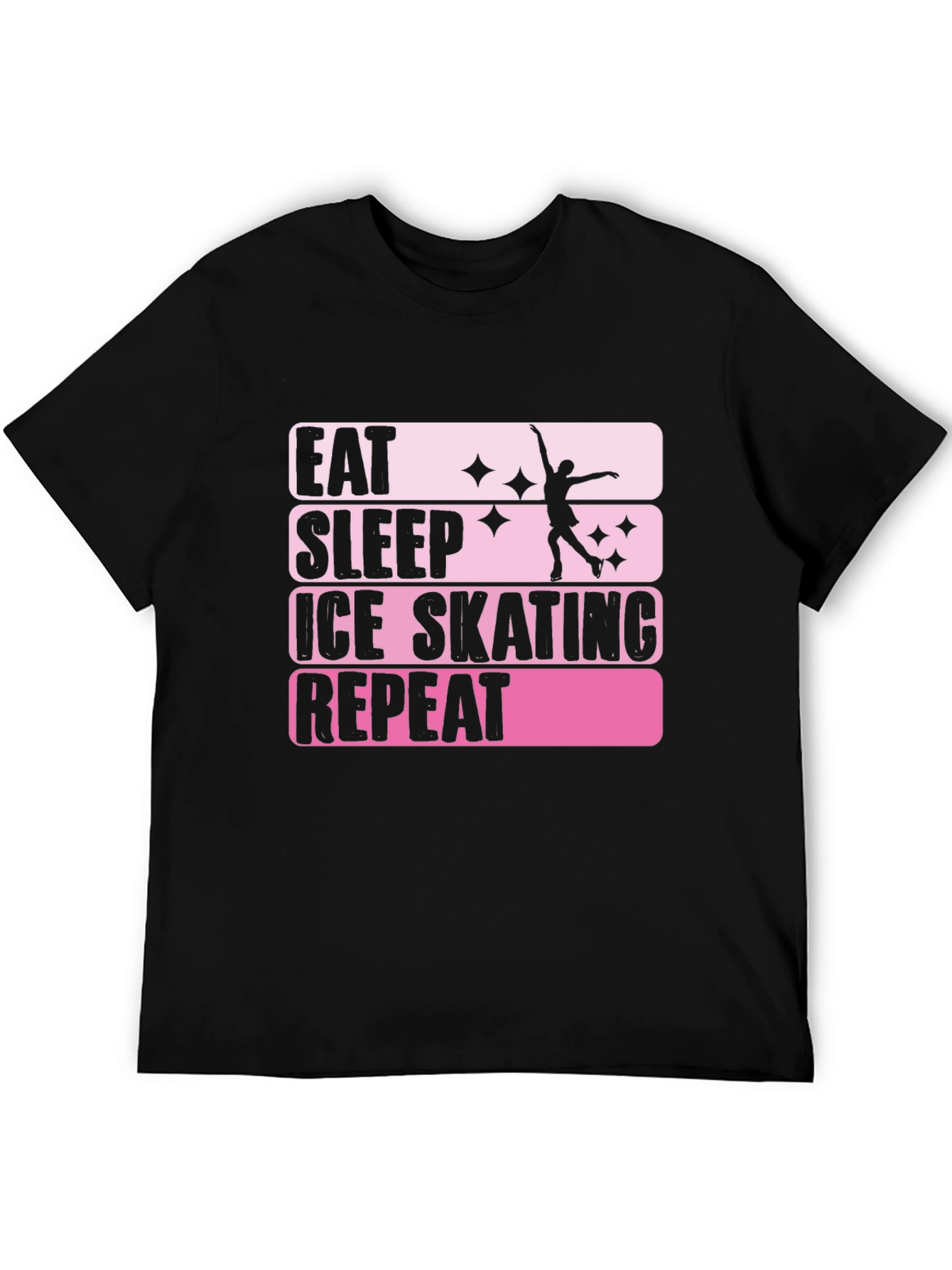 Eat Sleep Ice Skating Repeat Graphic T-Shirt