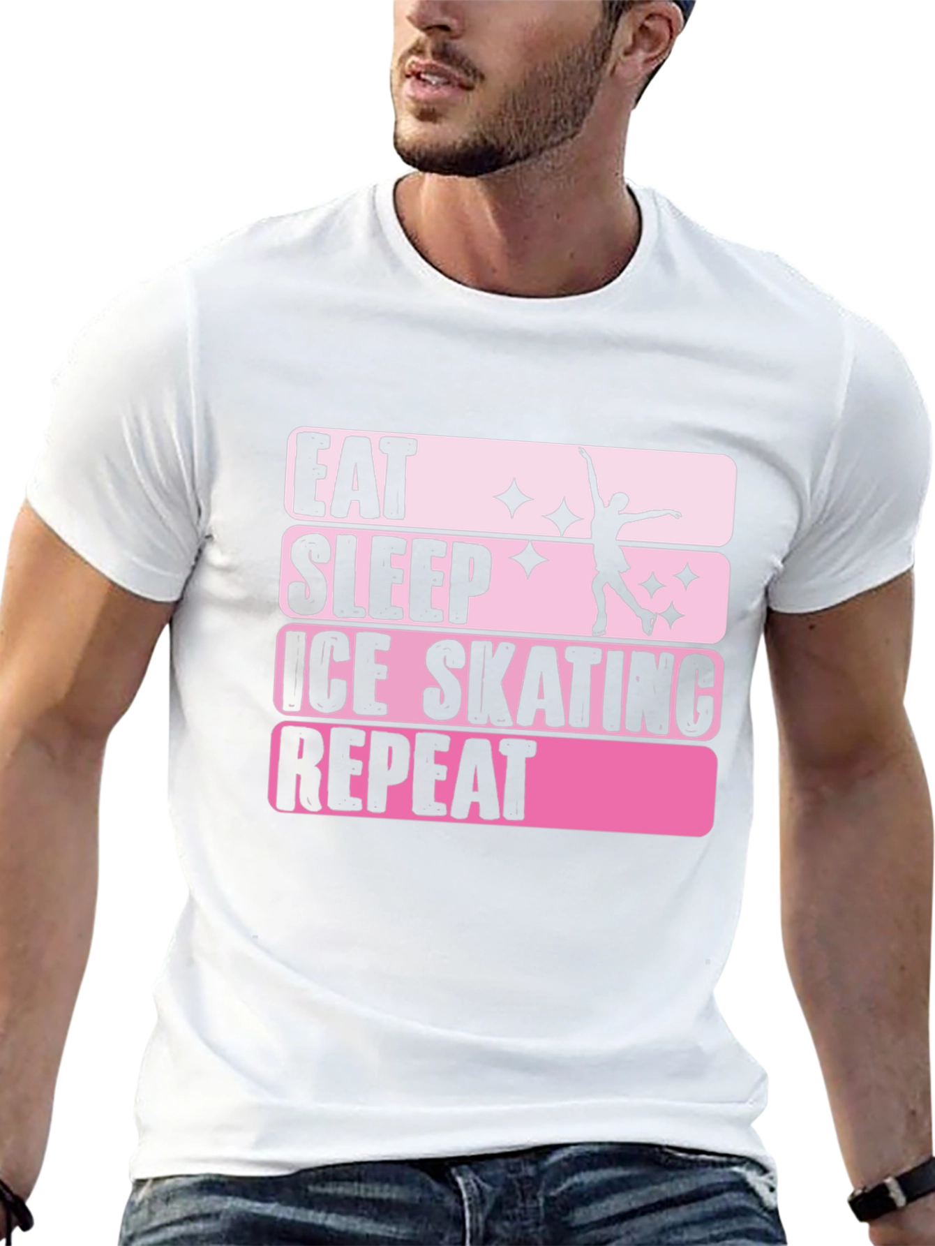 Eat Sleep Ice Skating Repeat Graphic T-Shirt