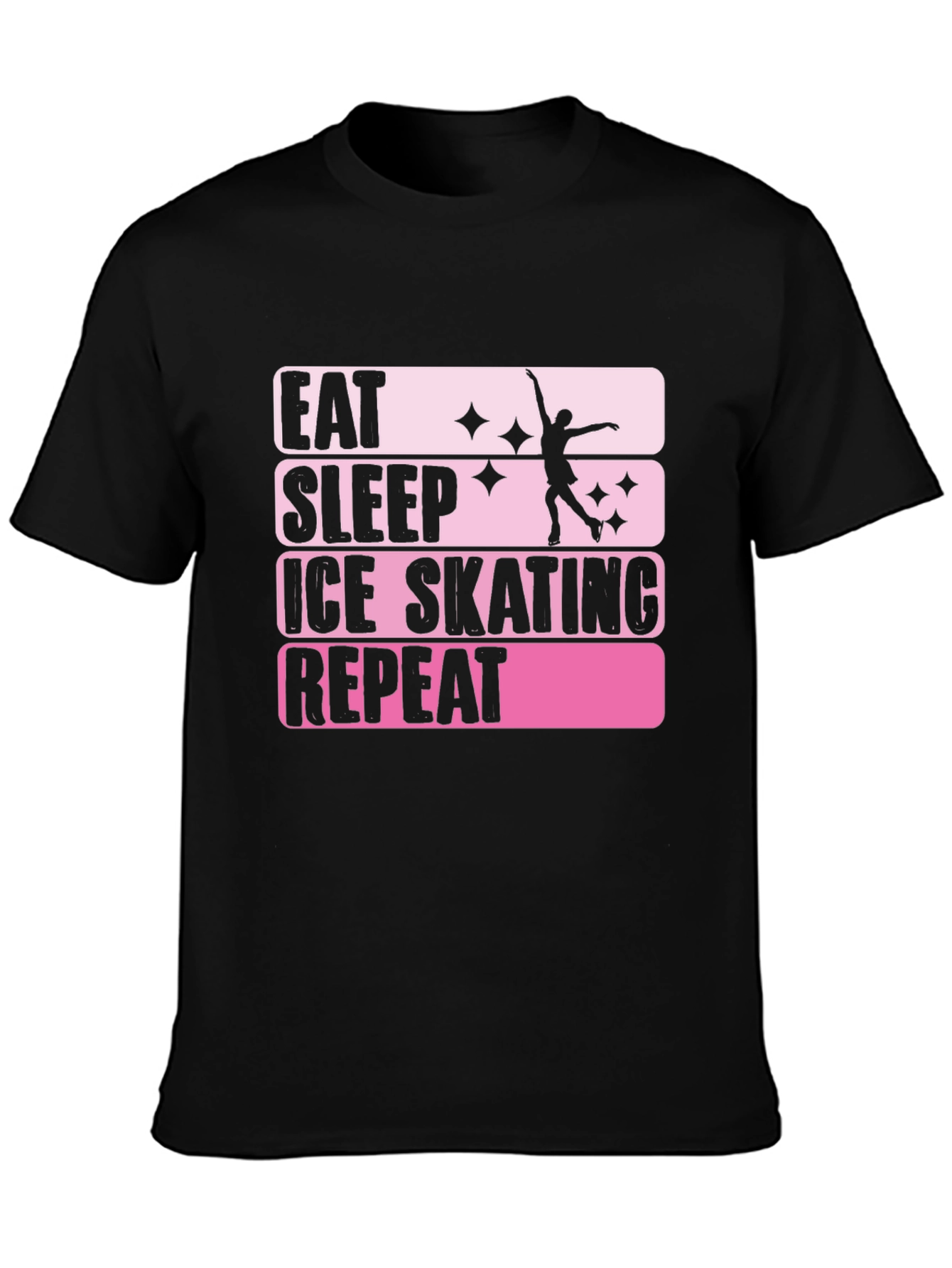 Eat Sleep Ice Skating Repeat Graphic T-Shirt