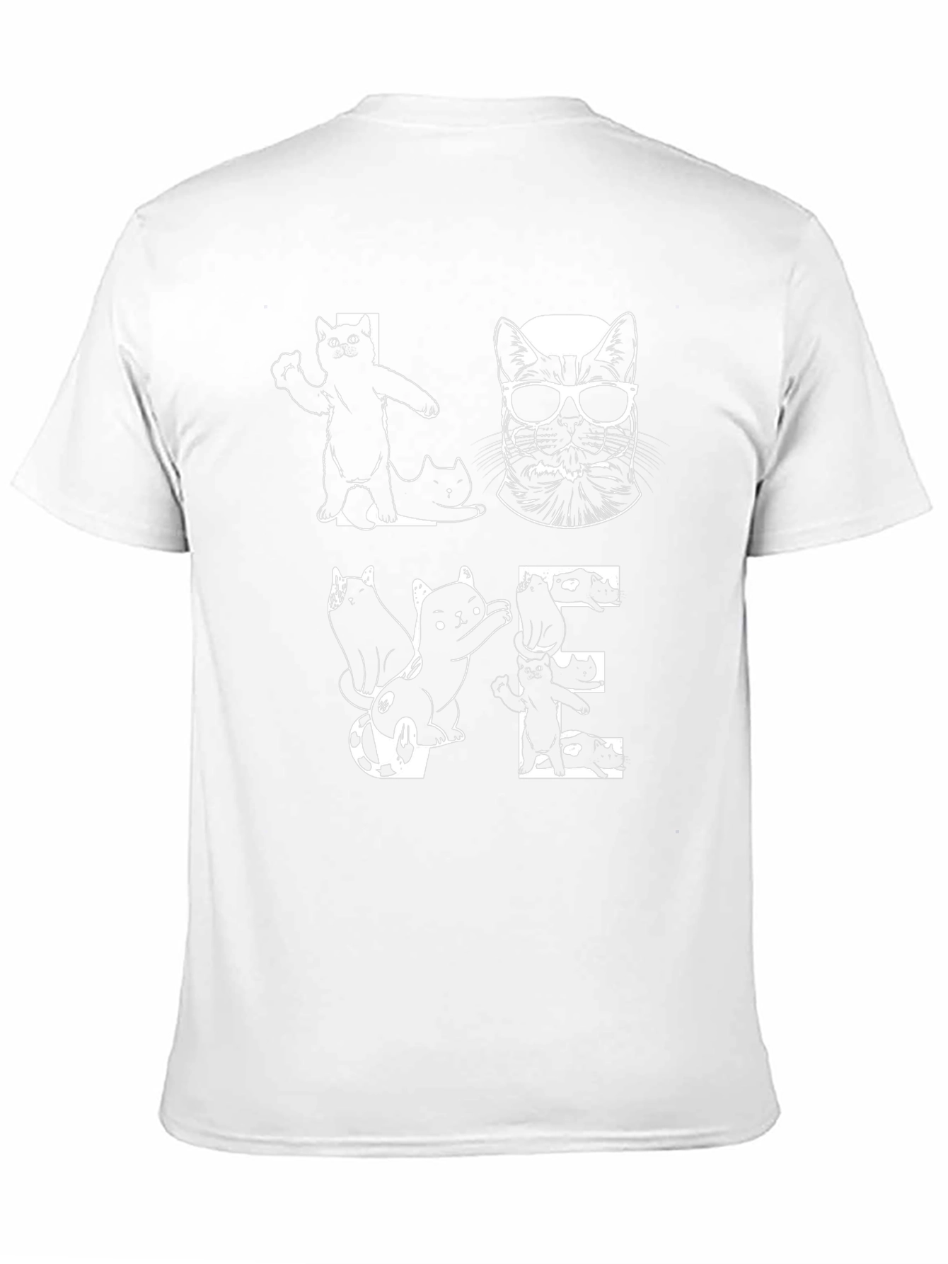 Love Cats T-Shirt - Black Graphic Tee