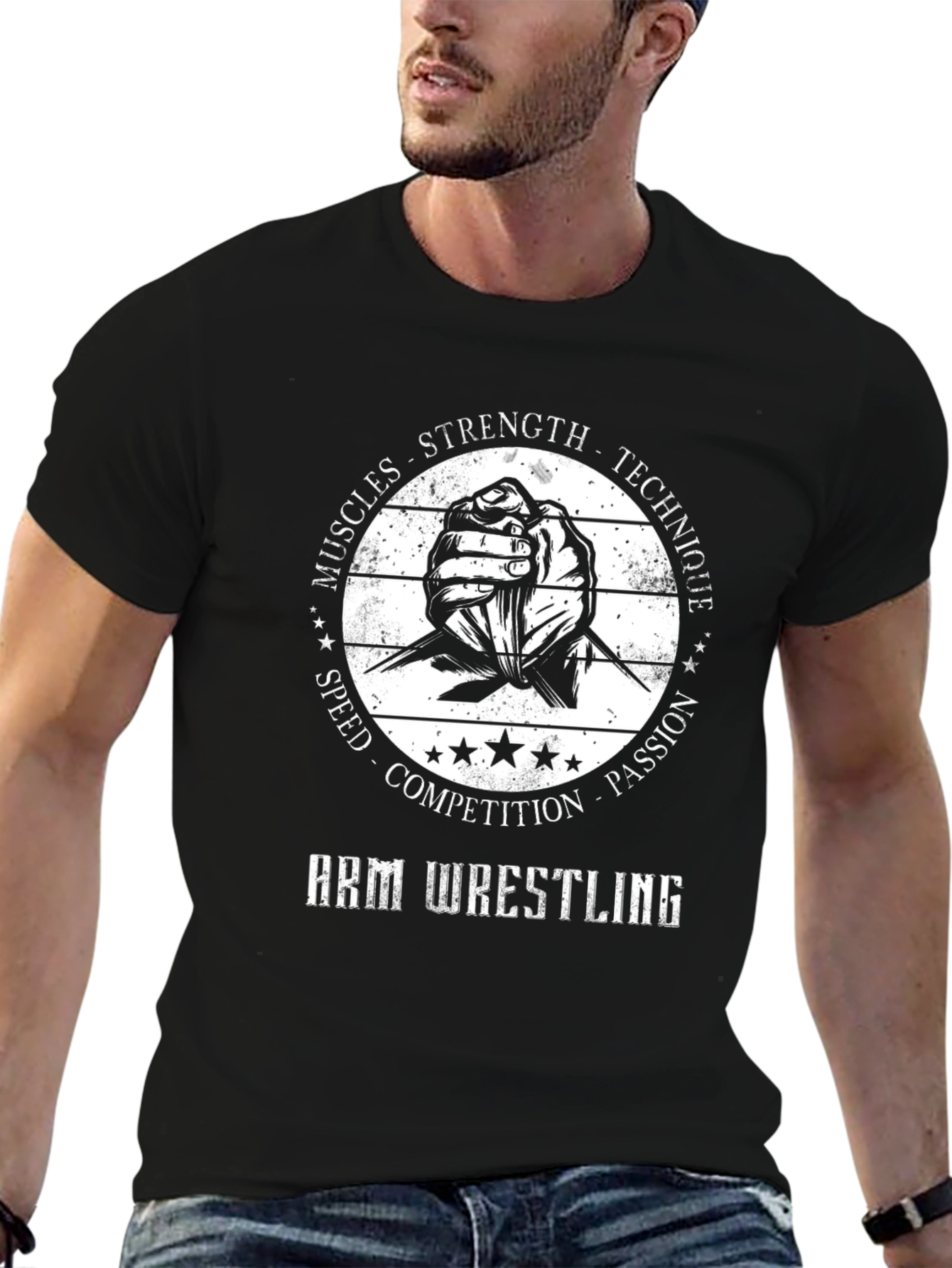 Arm Wrestling Graphic T-Shirt - Strength & Technique