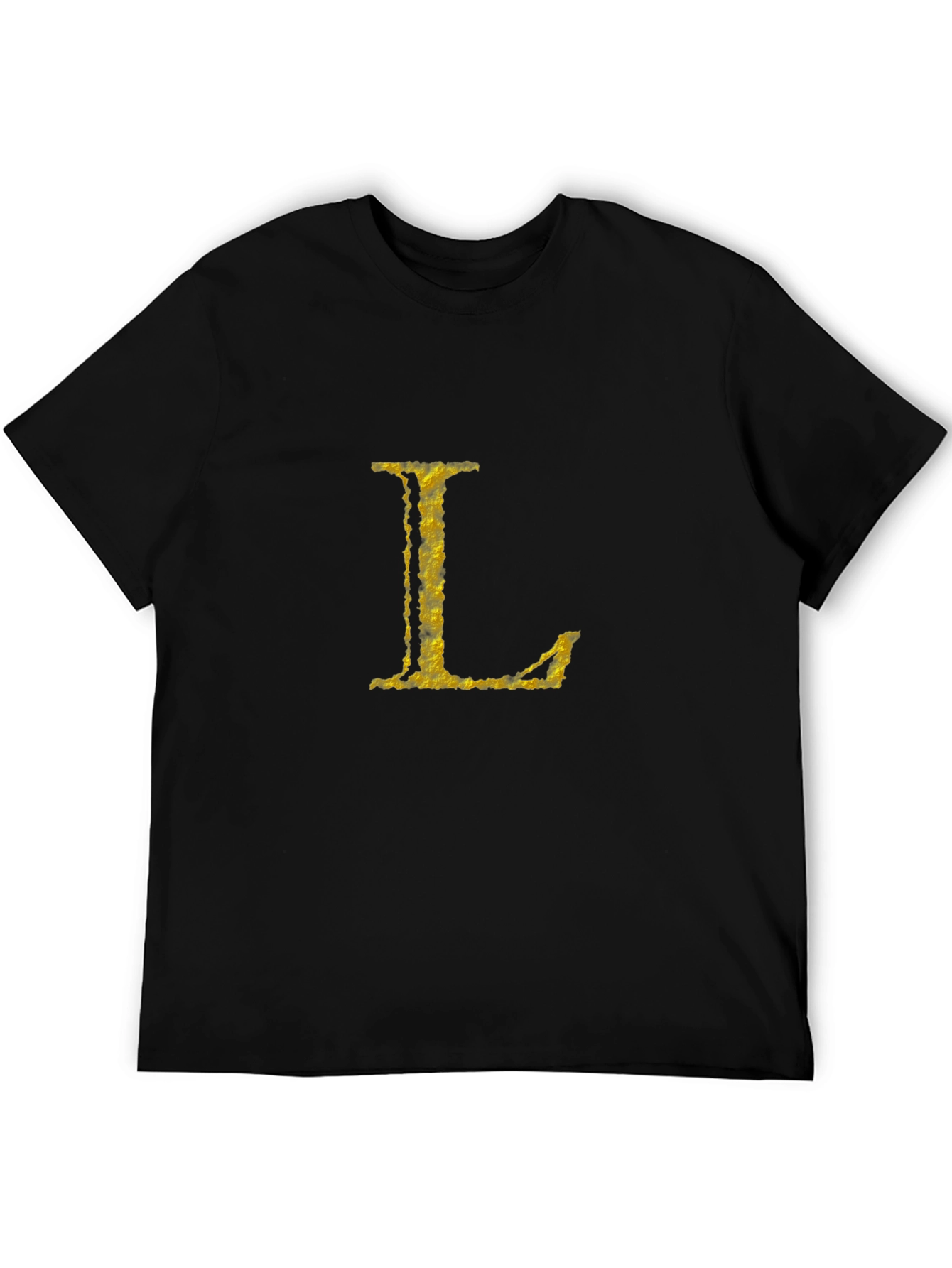 Gold Letter L Black T-Shirt
