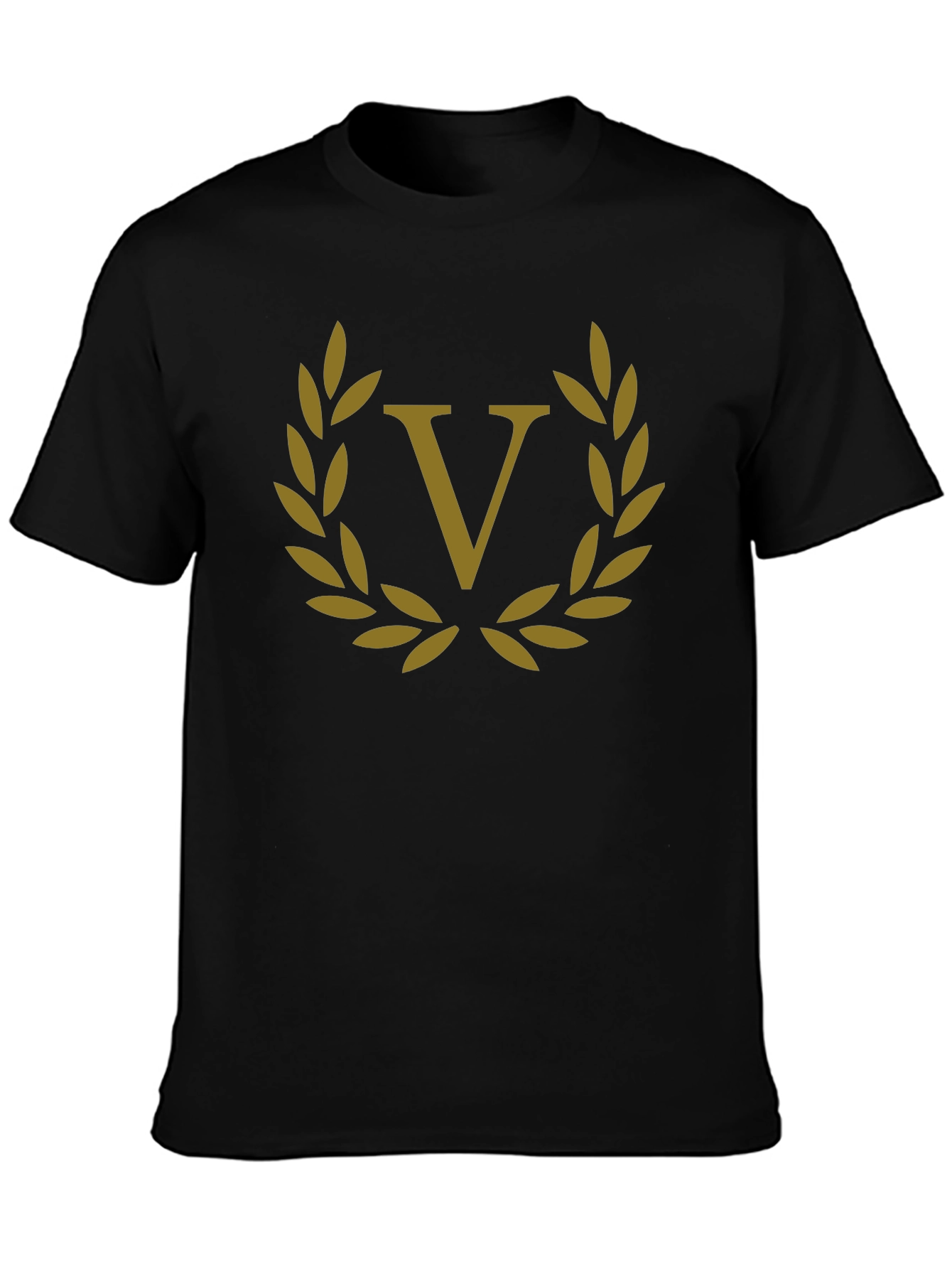 Laurel Wreath V Black T-Shirt
