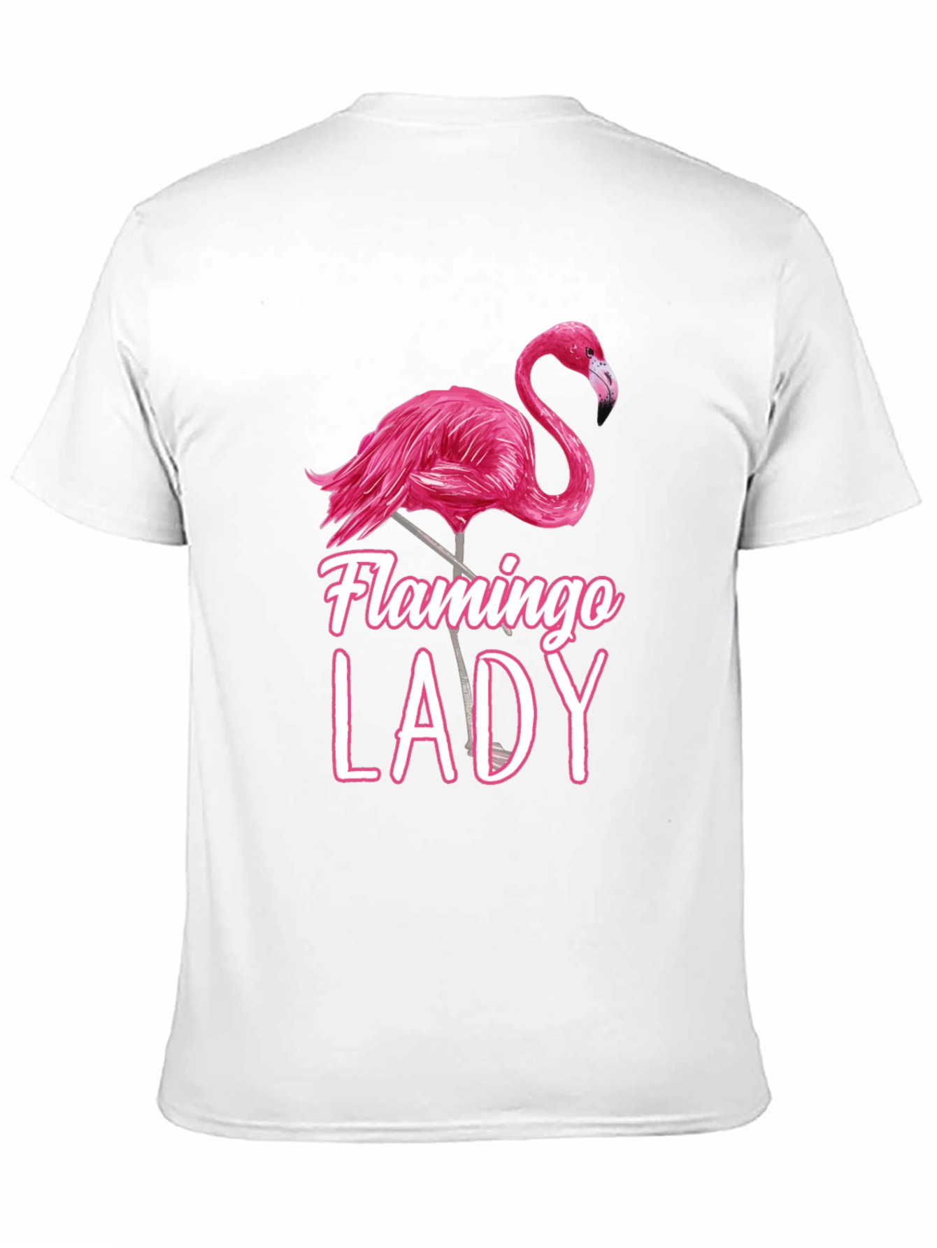 Flamingo Lady Black T-Shirt