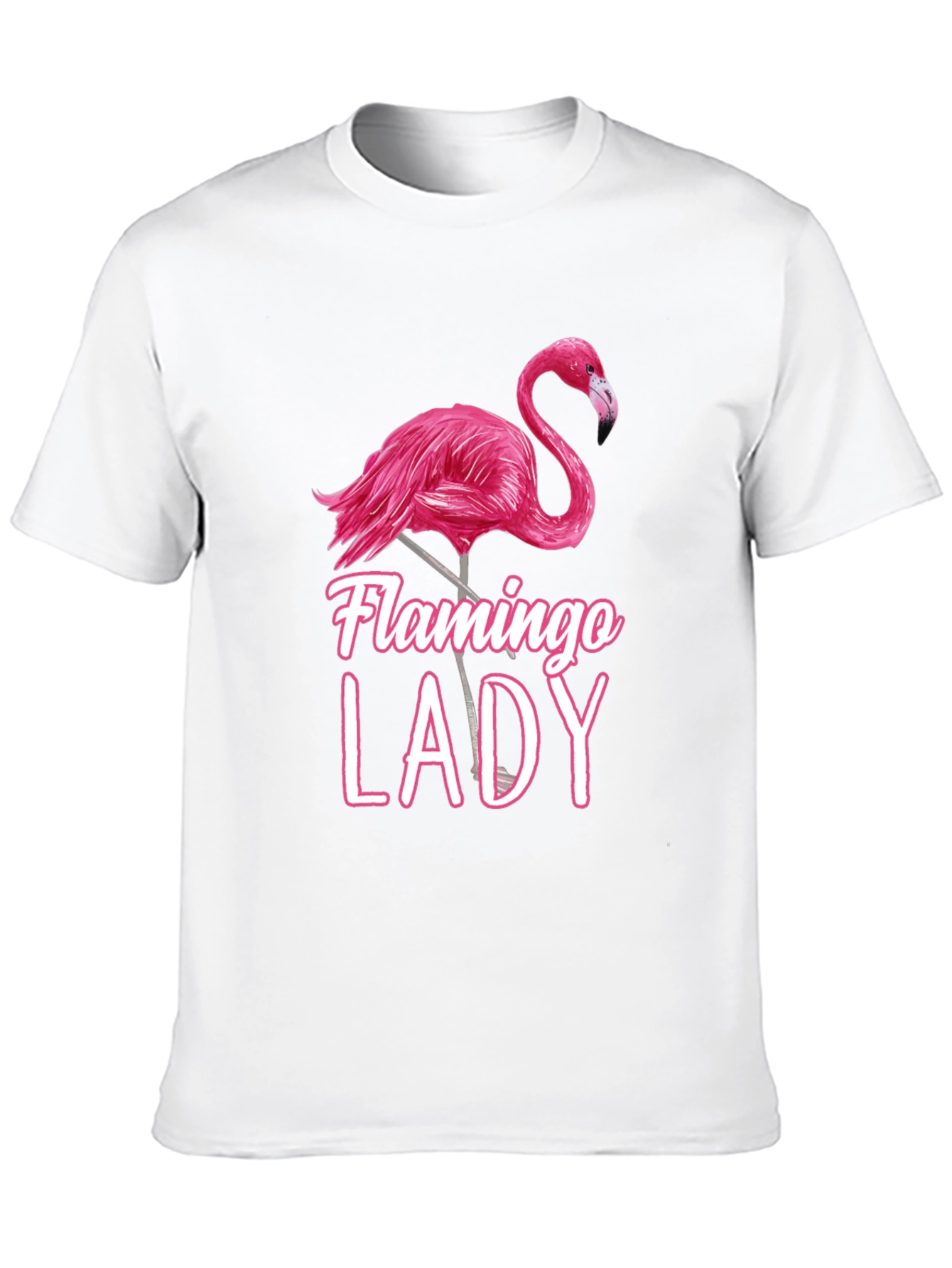 Flamingo Lady Black T-Shirt