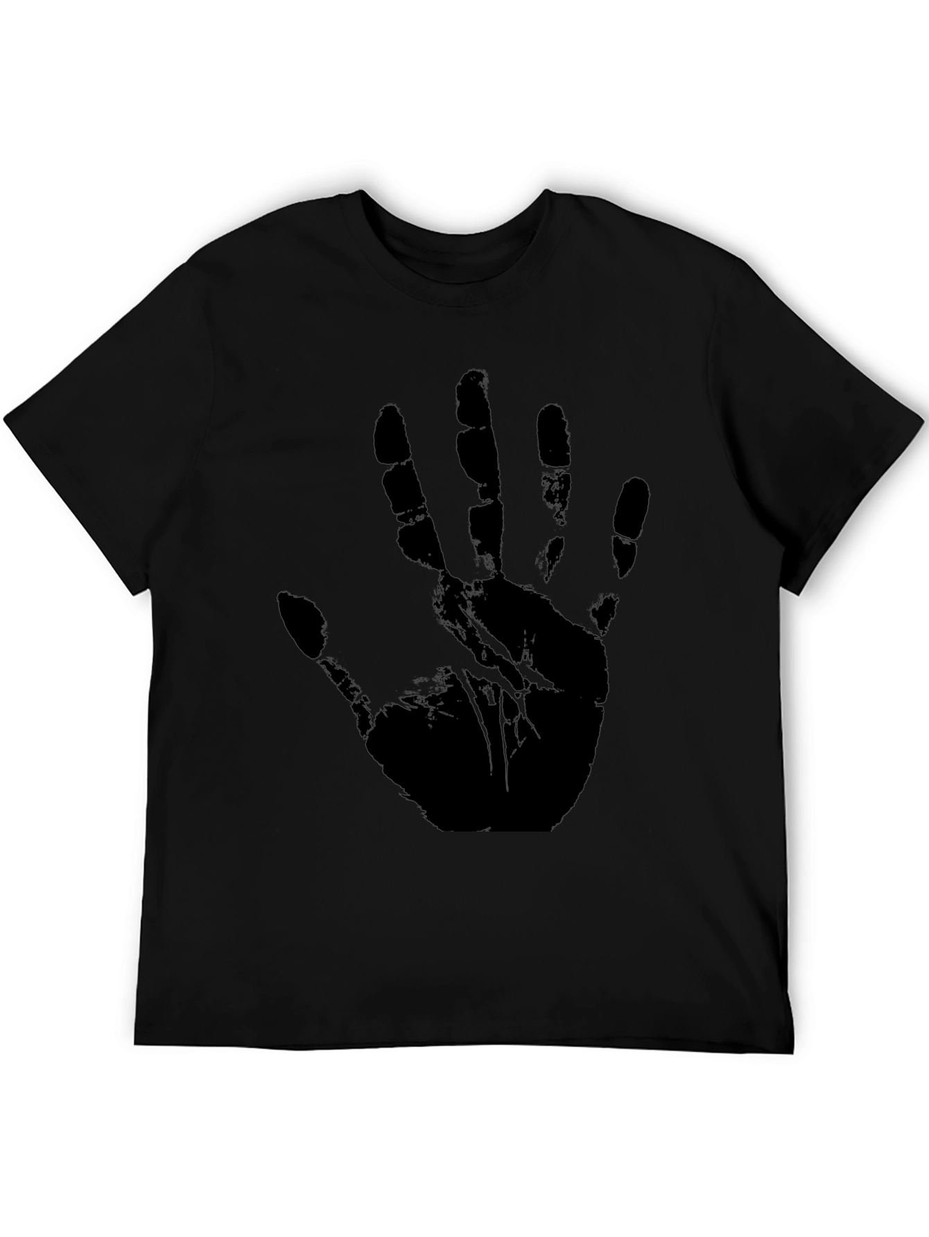 Black Handprint Graphic T-Shirt