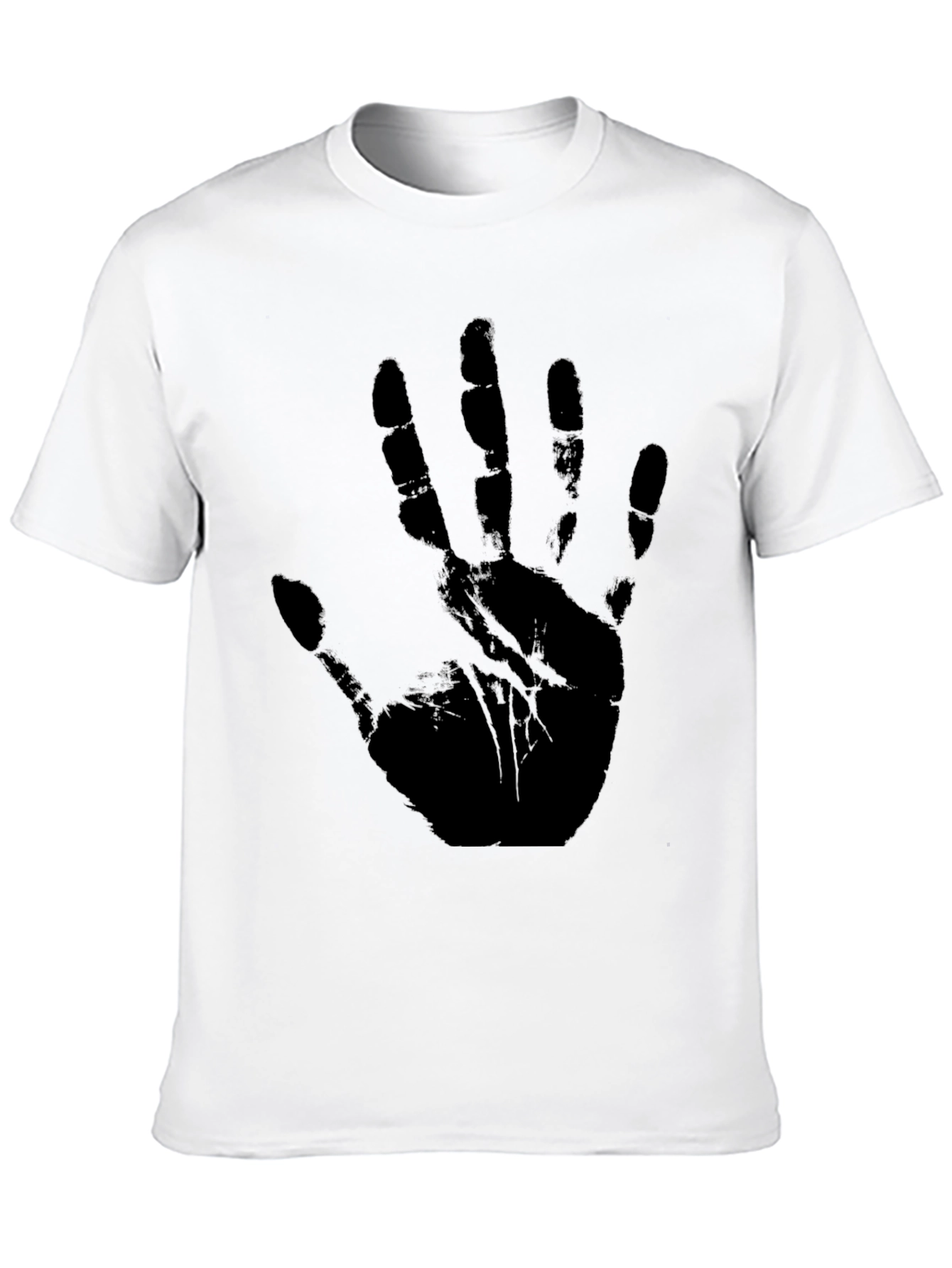 Black Handprint Graphic T-Shirt