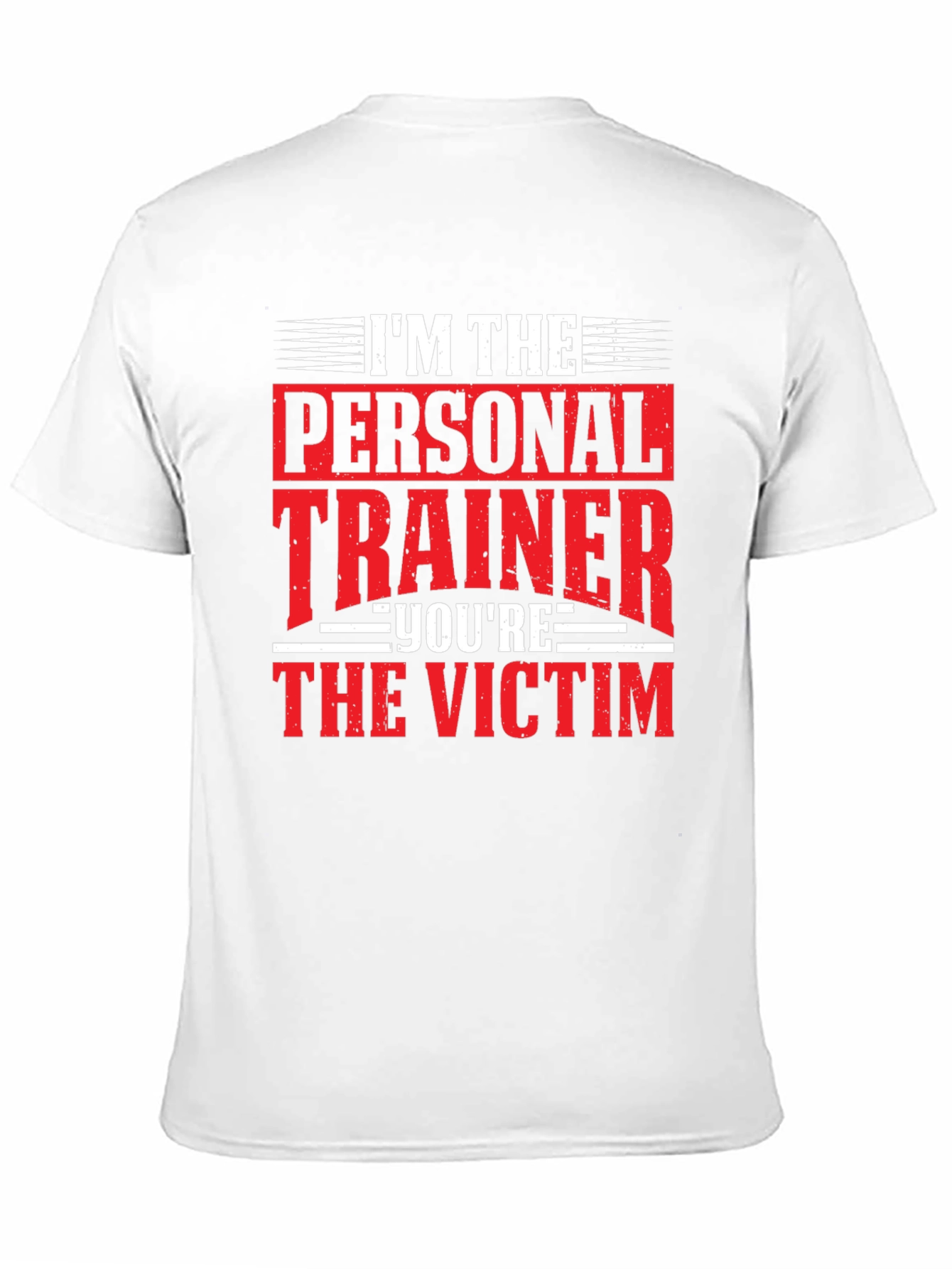 Personal Trainer Victim Black Graphic Tee